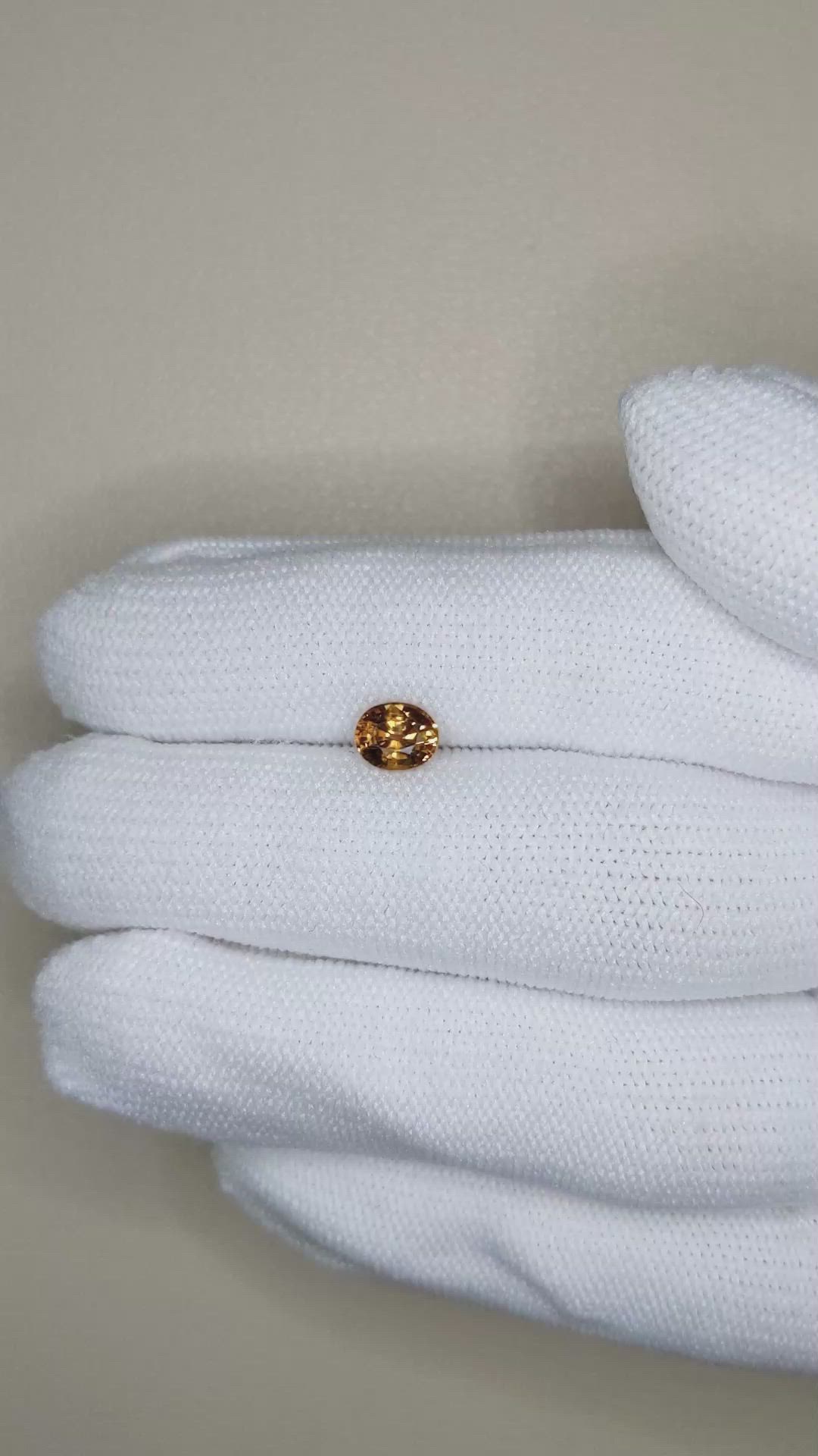 1.05 Ct. Orangish Brown Zircon from Tanzania Size Video