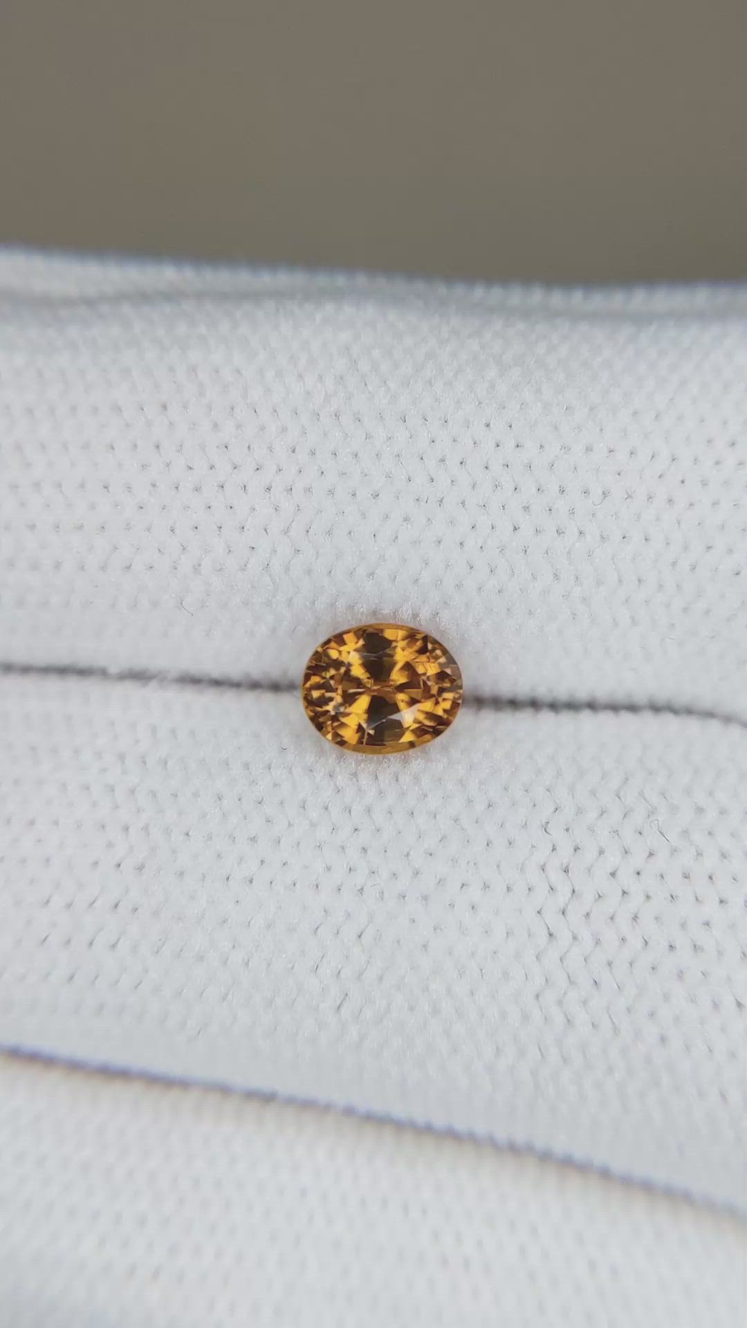 1.05 Ct. Orangish Brown Zircon from Tanzania Size Video