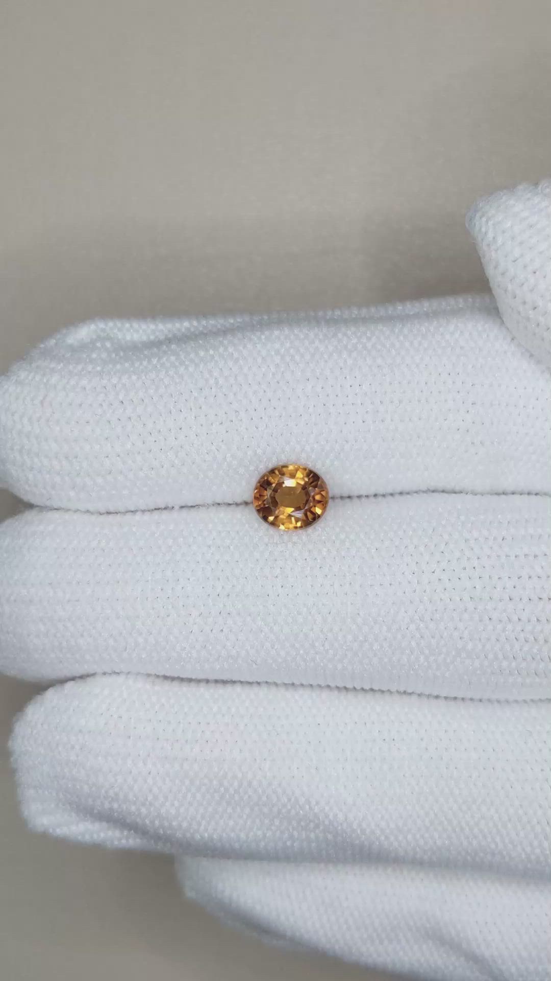 1.20 Ct. Orangish Brown Zircon from Tanzania Size Video