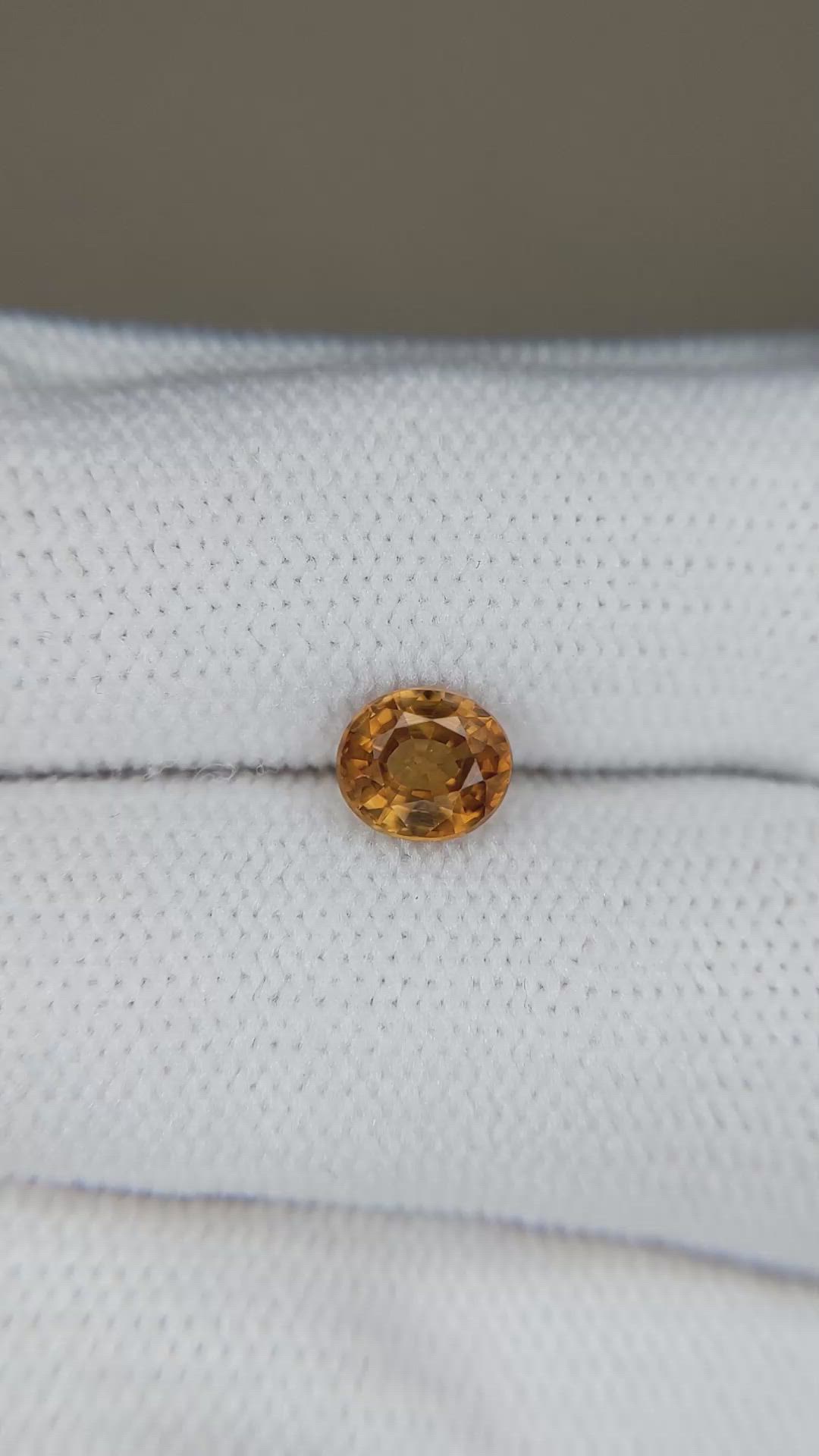 1.20 Ct. Orangish Brown Zircon from Tanzania Size Video