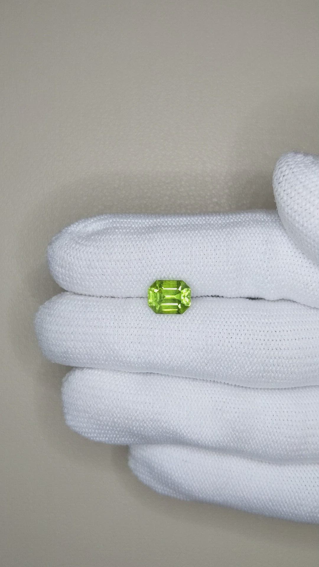 2.43 Ct. Green (Lime Green) Peridot from Pakistan Size Video