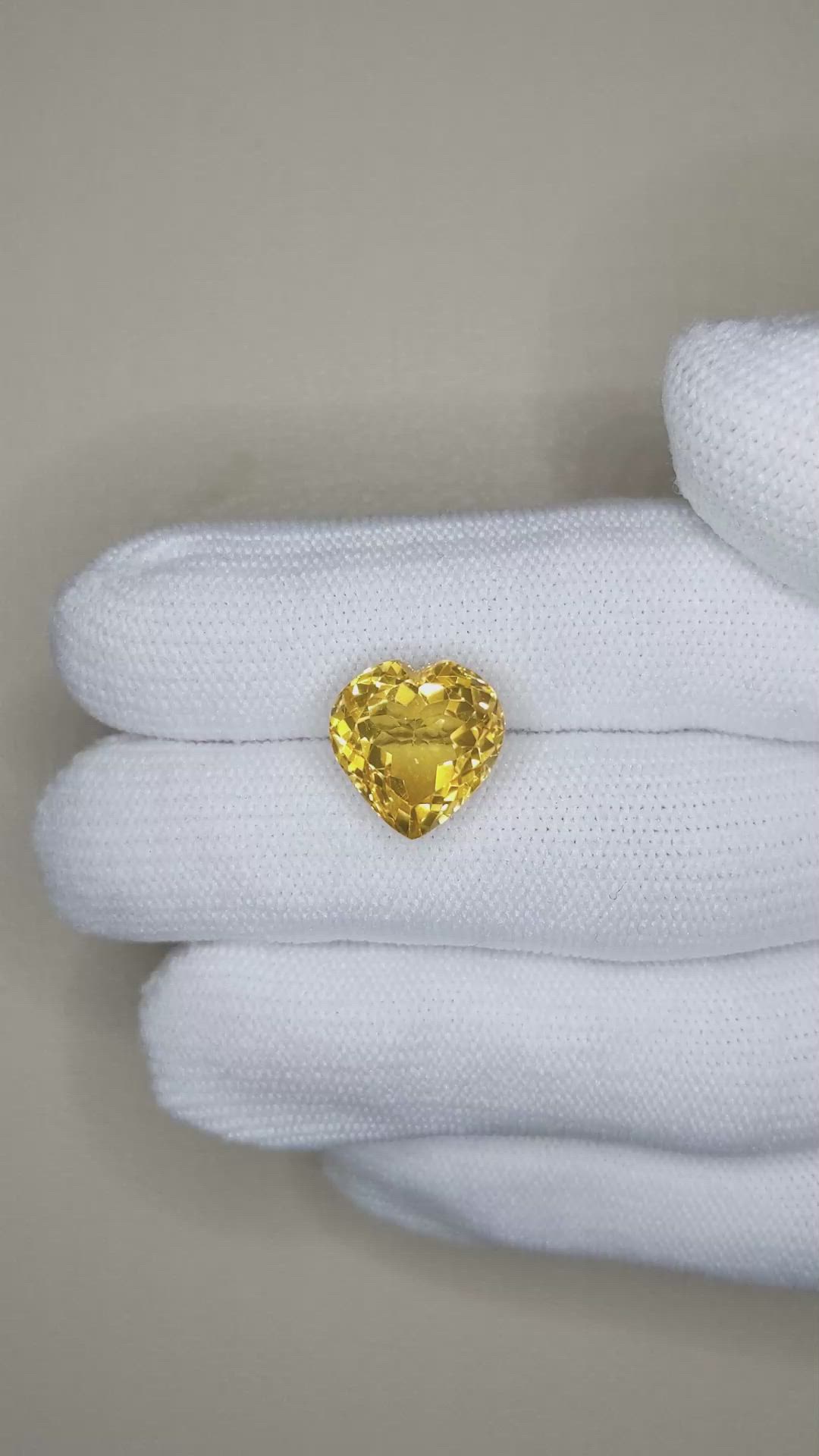 7.62 Ct. Yellowish Orange Citrine from Brazil Size Video