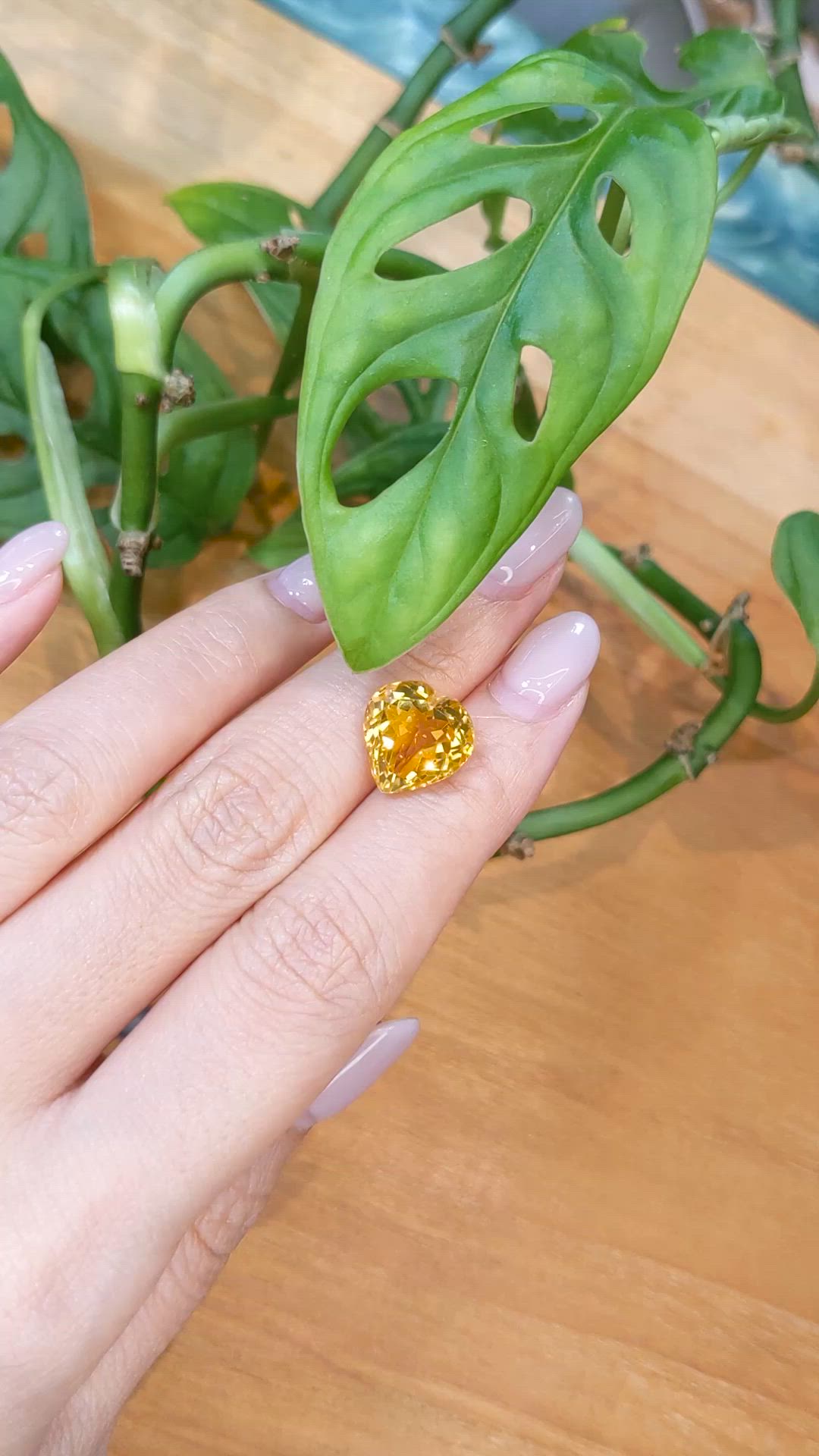 7.62 Ct. Yellowish Orange Citrine from Brazil Size Video