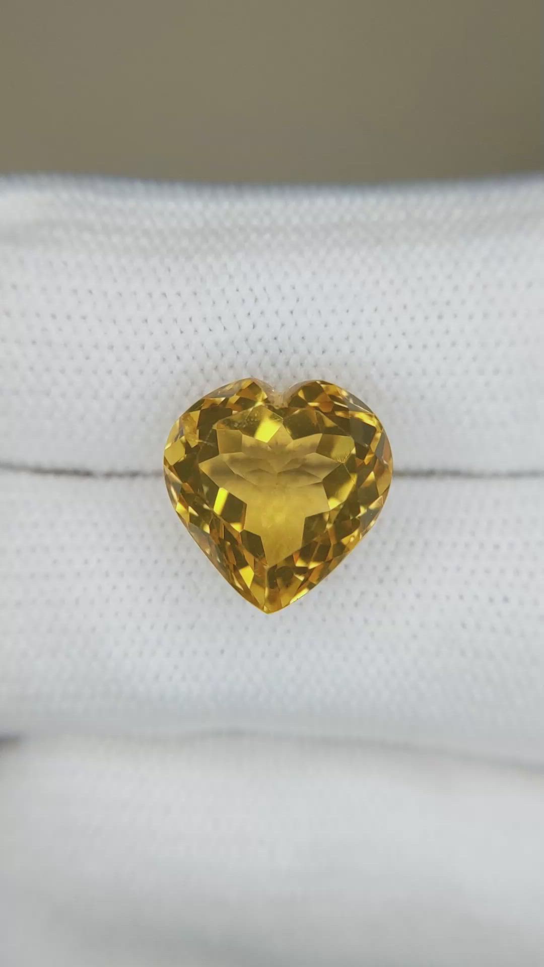 7.62 Ct. Yellowish Orange Citrine from Brazil Size Video