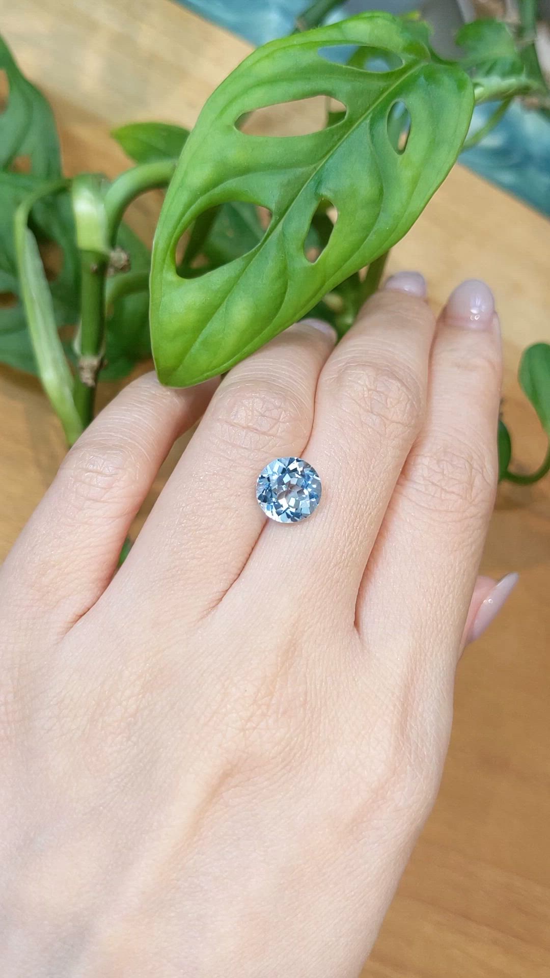 3.26 Ct. Sky Blue Topaz from Brazil Size Video