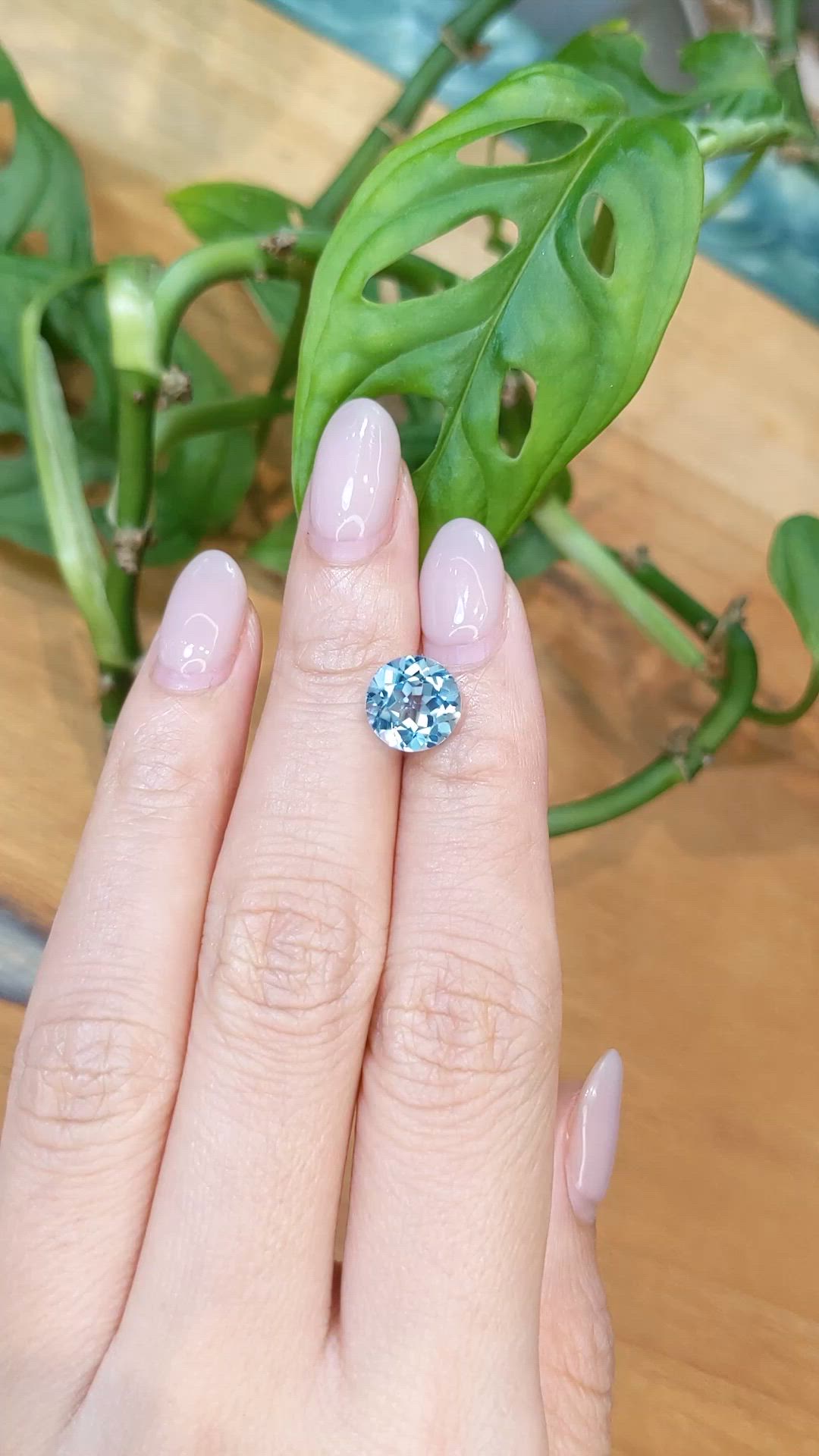 3.26 Ct. Sky Blue Topaz from Brazil Size Video