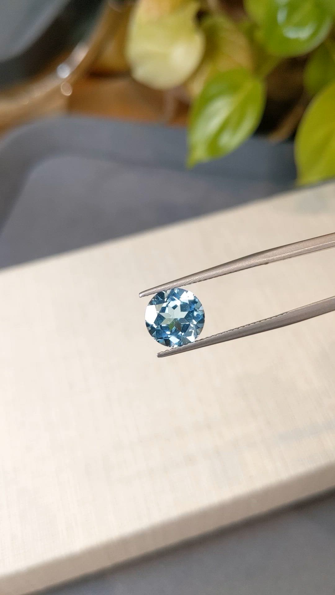 3.41 Ct. Sky Blue Topaz from Brazil Size Video