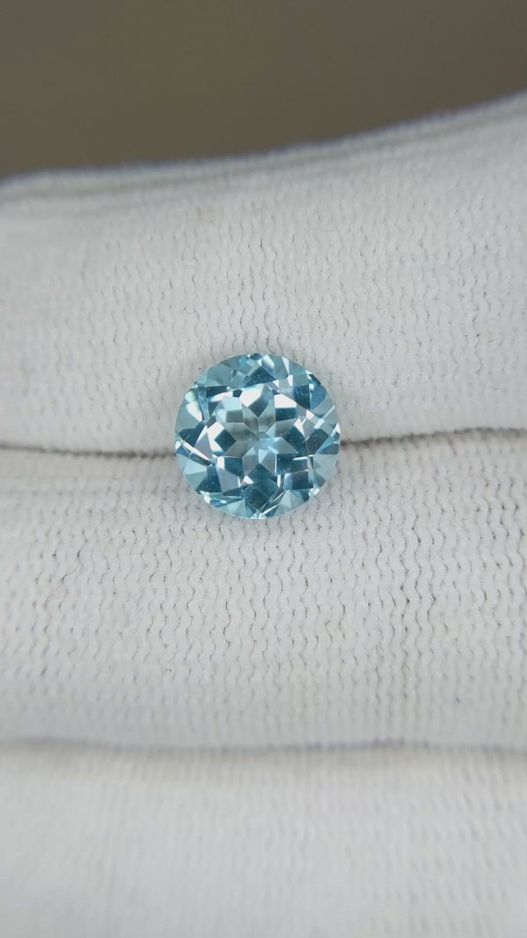 3.41 Ct. Sky Blue Topaz from Brazil Size Video