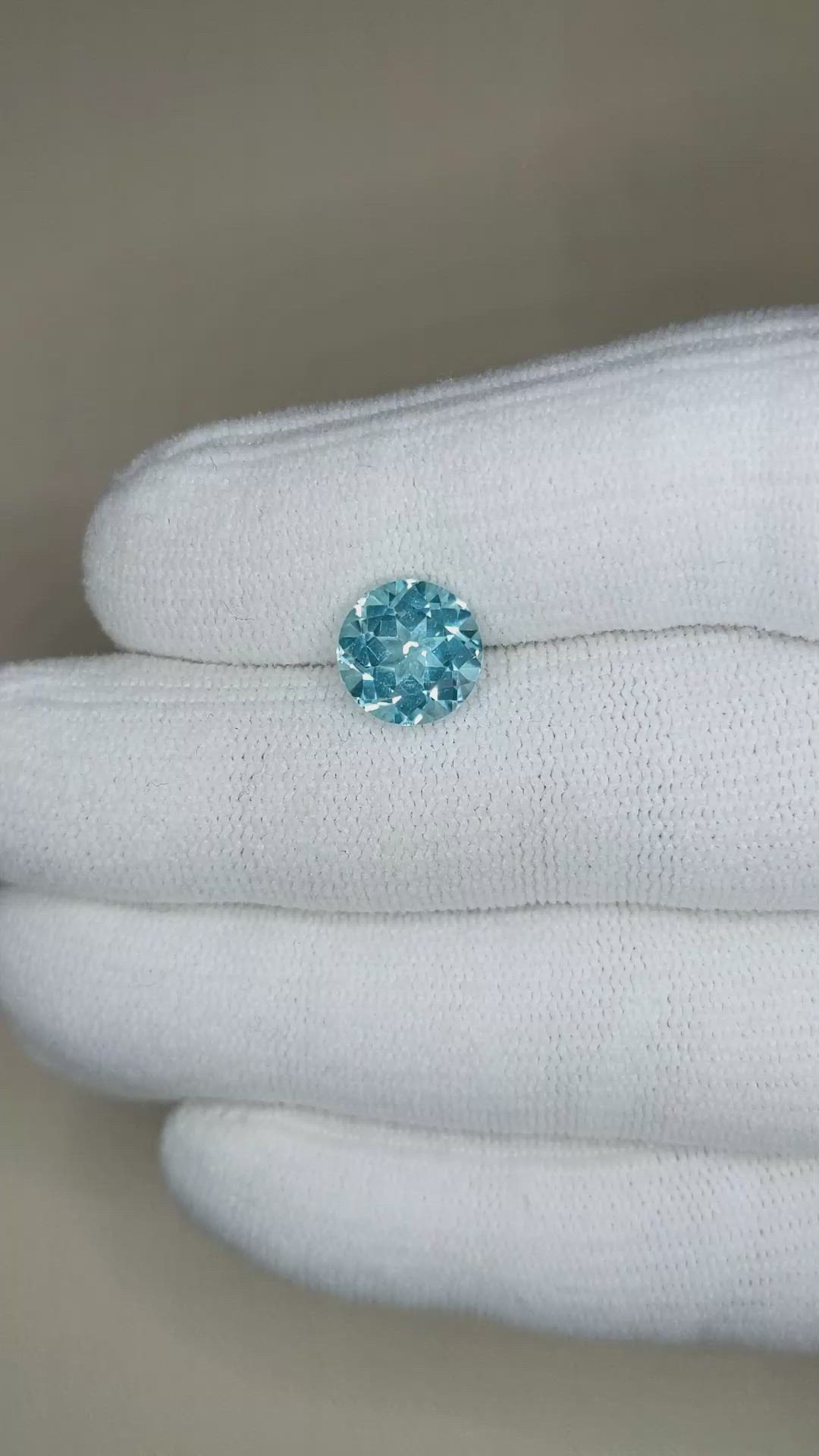 3.41 Ct. Sky Blue Topaz from Brazil Size Video