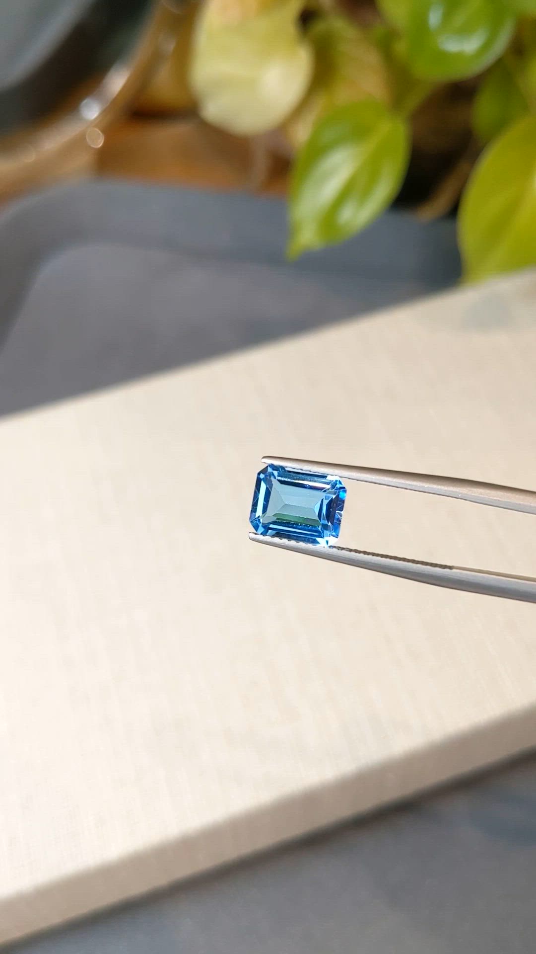 2.78 Ct. Sky Blue Topaz from Brazil Size Video