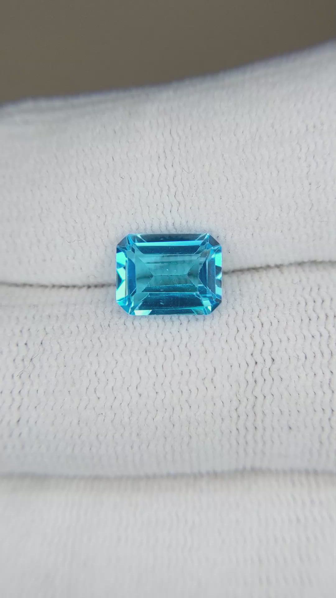 2.78 Ct. Sky Blue Topaz from Brazil Size Video