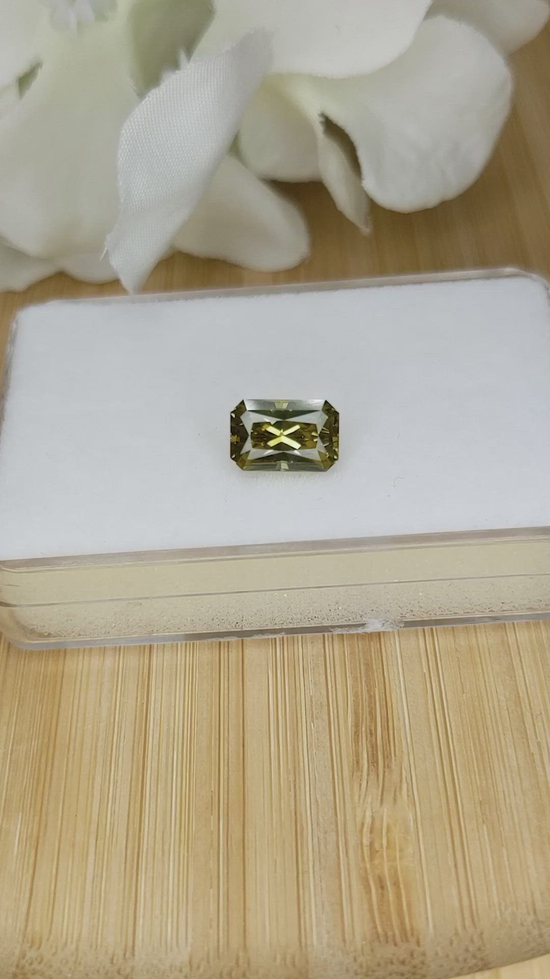2.38 Ct. Greenish Yellow Chrysoberyl from Ceylon (Sri Lanka) Size Video