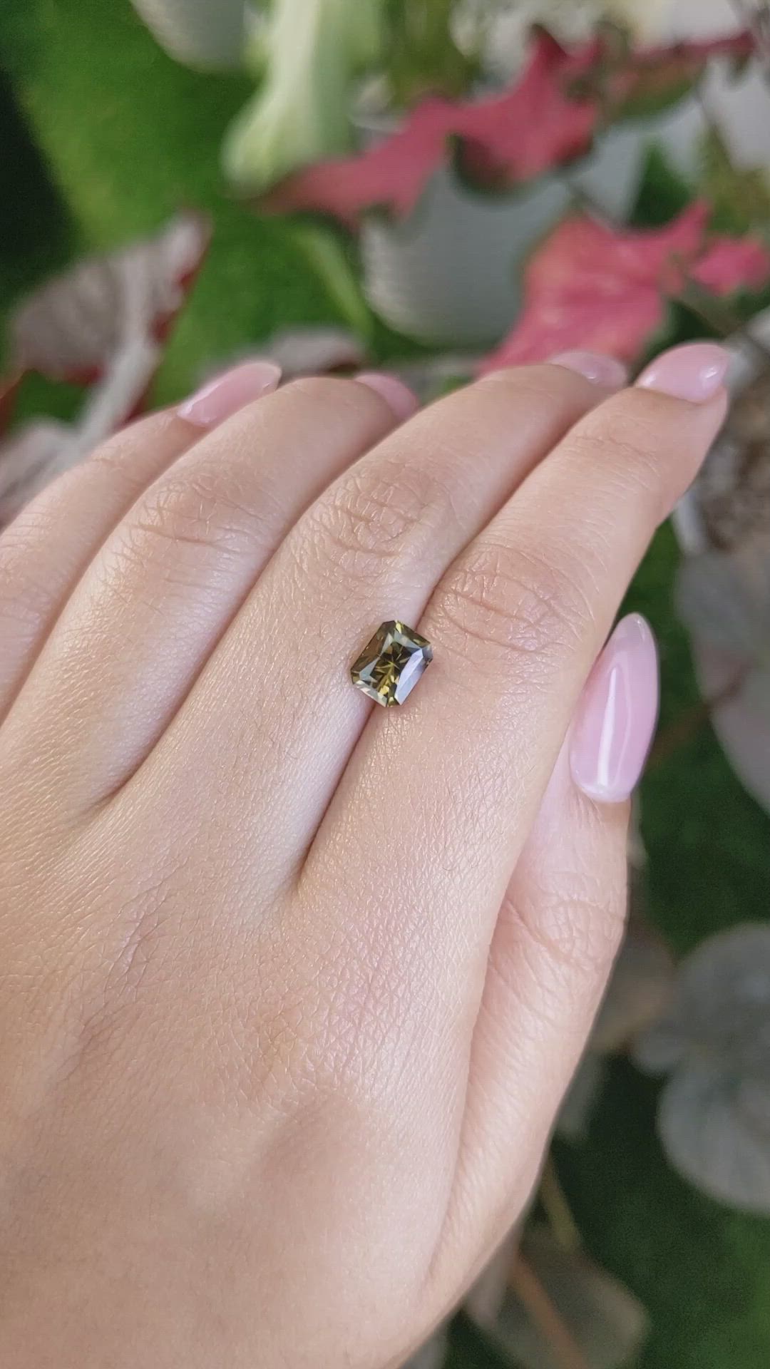 1.80 Ct. Yellowish Brown Chrysoberyl from Ceylon (Sri Lanka) Size Video