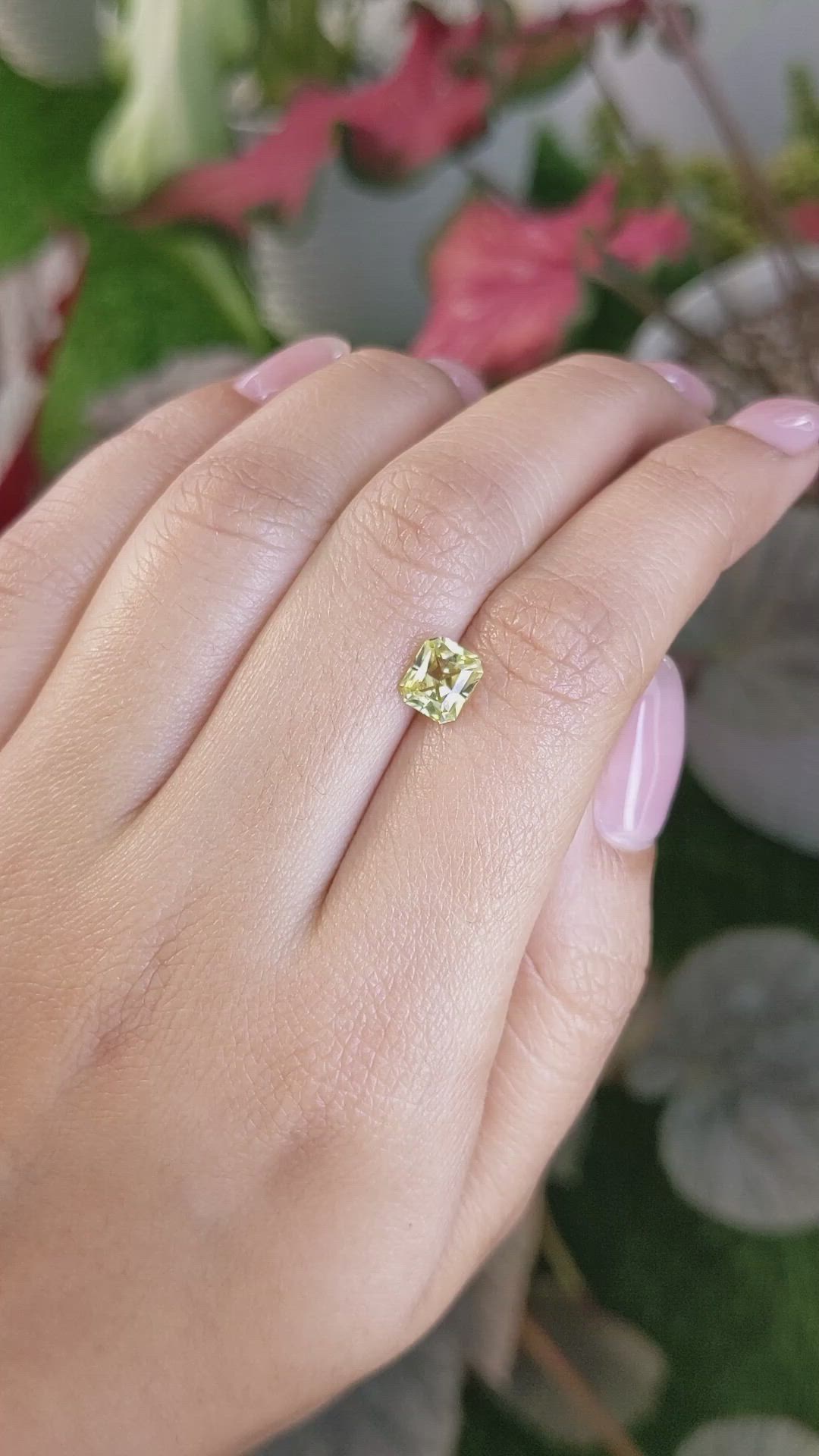 1.38 Ct. Yellow Chrysoberyl from Ceylon (Sri Lanka) Size Video