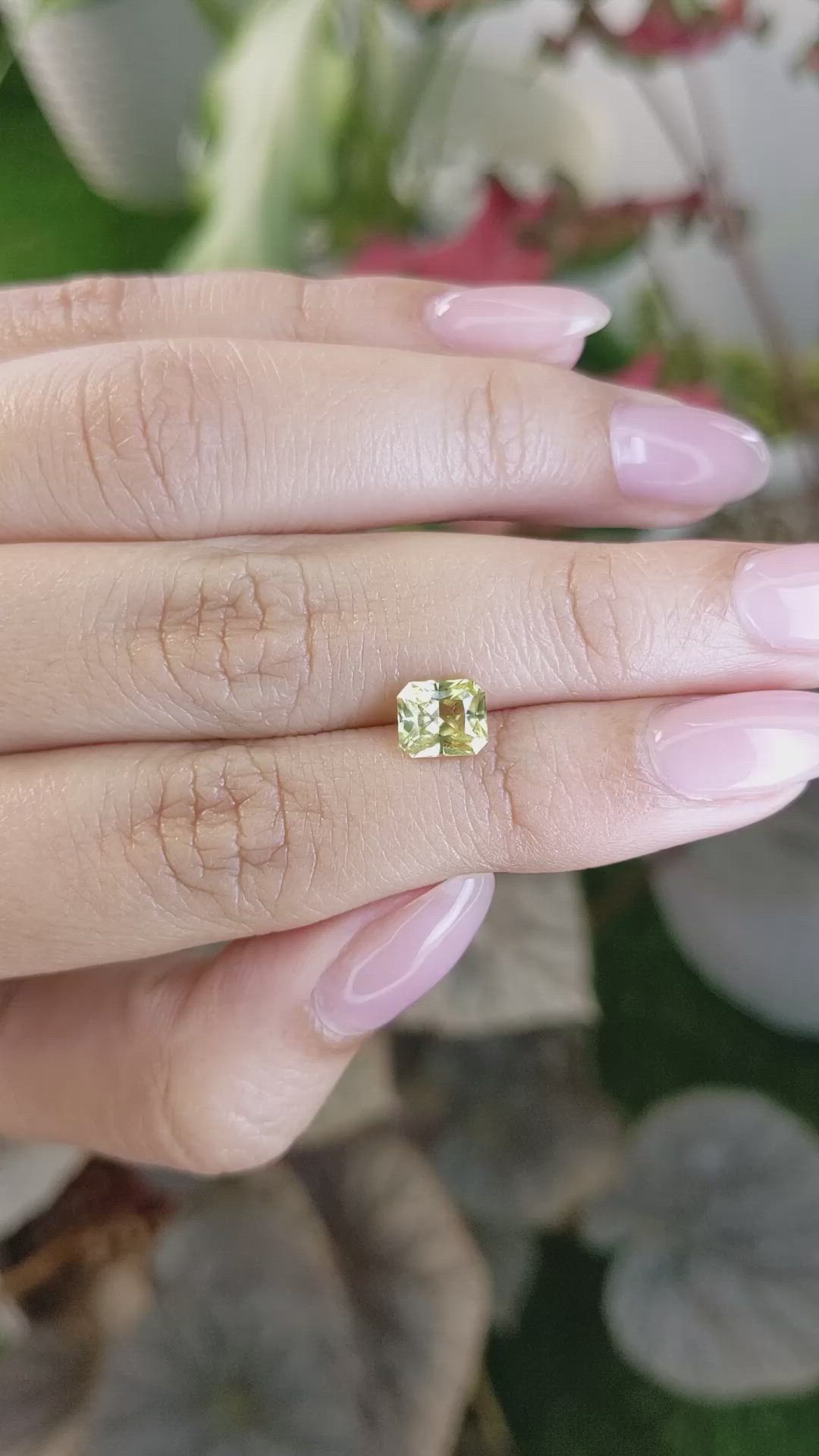 1.38 Ct. Yellow Chrysoberyl from Ceylon (Sri Lanka) Size Video