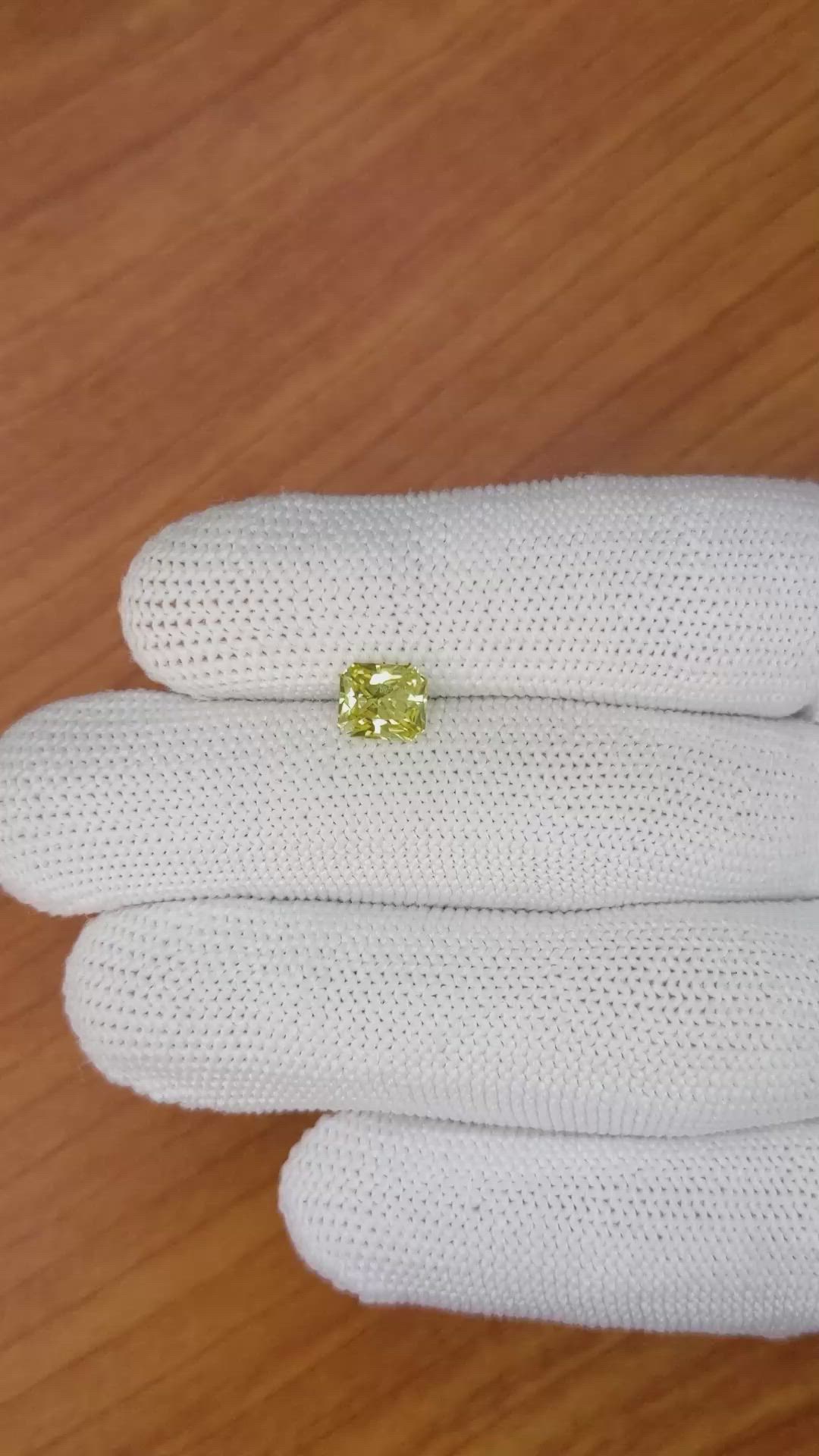 1.38 Ct. Yellow Chrysoberyl from Ceylon (Sri Lanka) Size Video