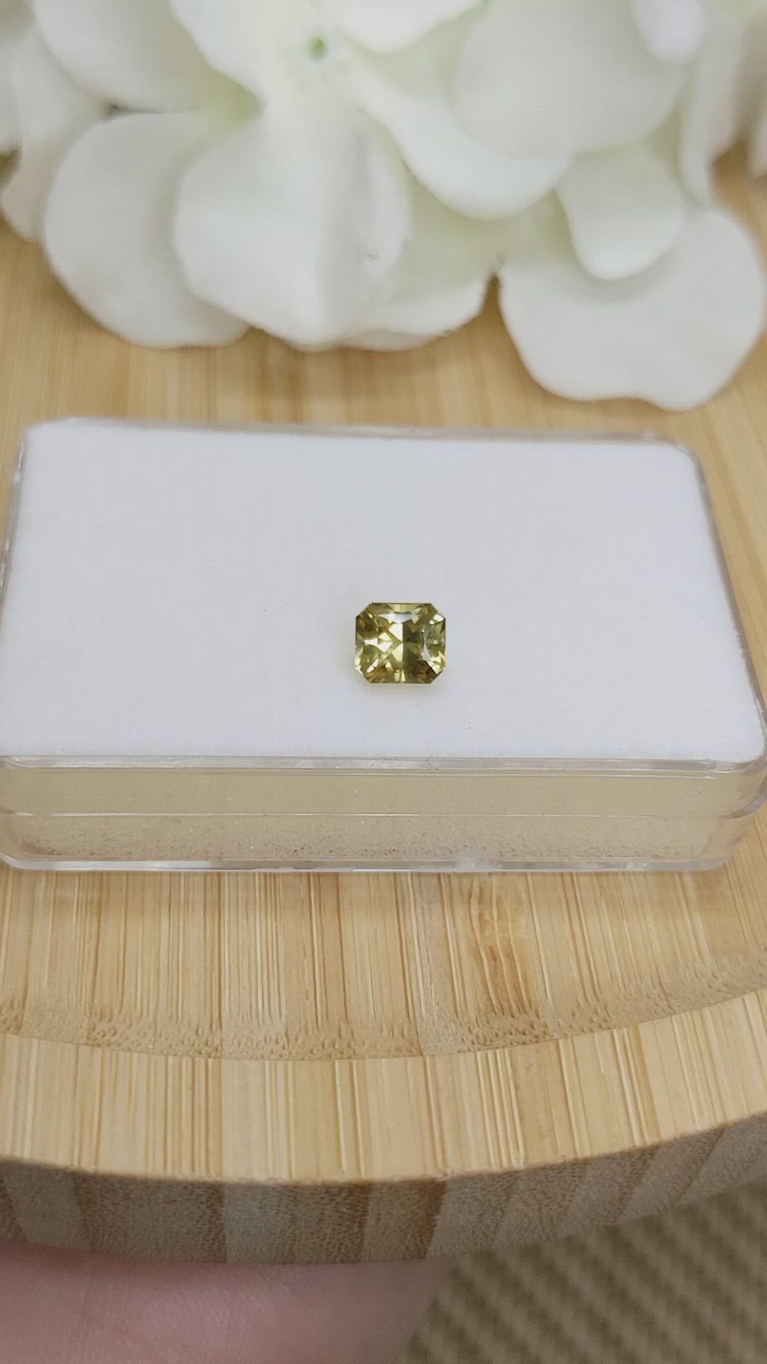 1.20 Ct. Brownish Yellow Chrysoberyl from Ceylon (Sri Lanka) Size Video