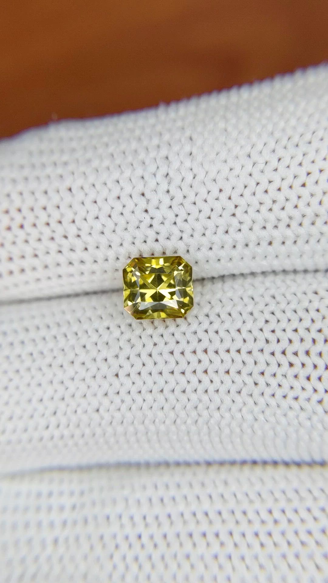 1.20 Ct. Brownish Yellow Chrysoberyl from Ceylon (Sri Lanka) Size Video