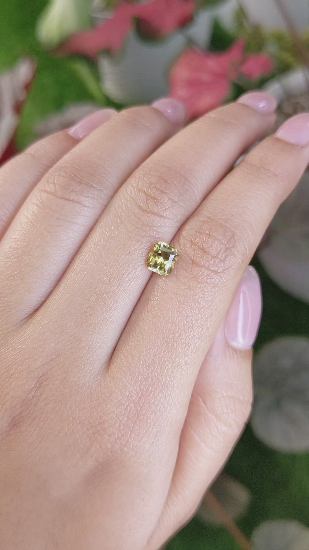 1.20 Ct. Brownish Yellow Chrysoberyl from Ceylon (Sri Lanka) Size Video