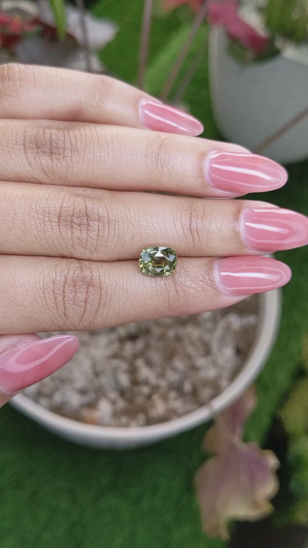 2.53 Ct. Yellowish Green Demantoid Garnet from Madagascar Size Video