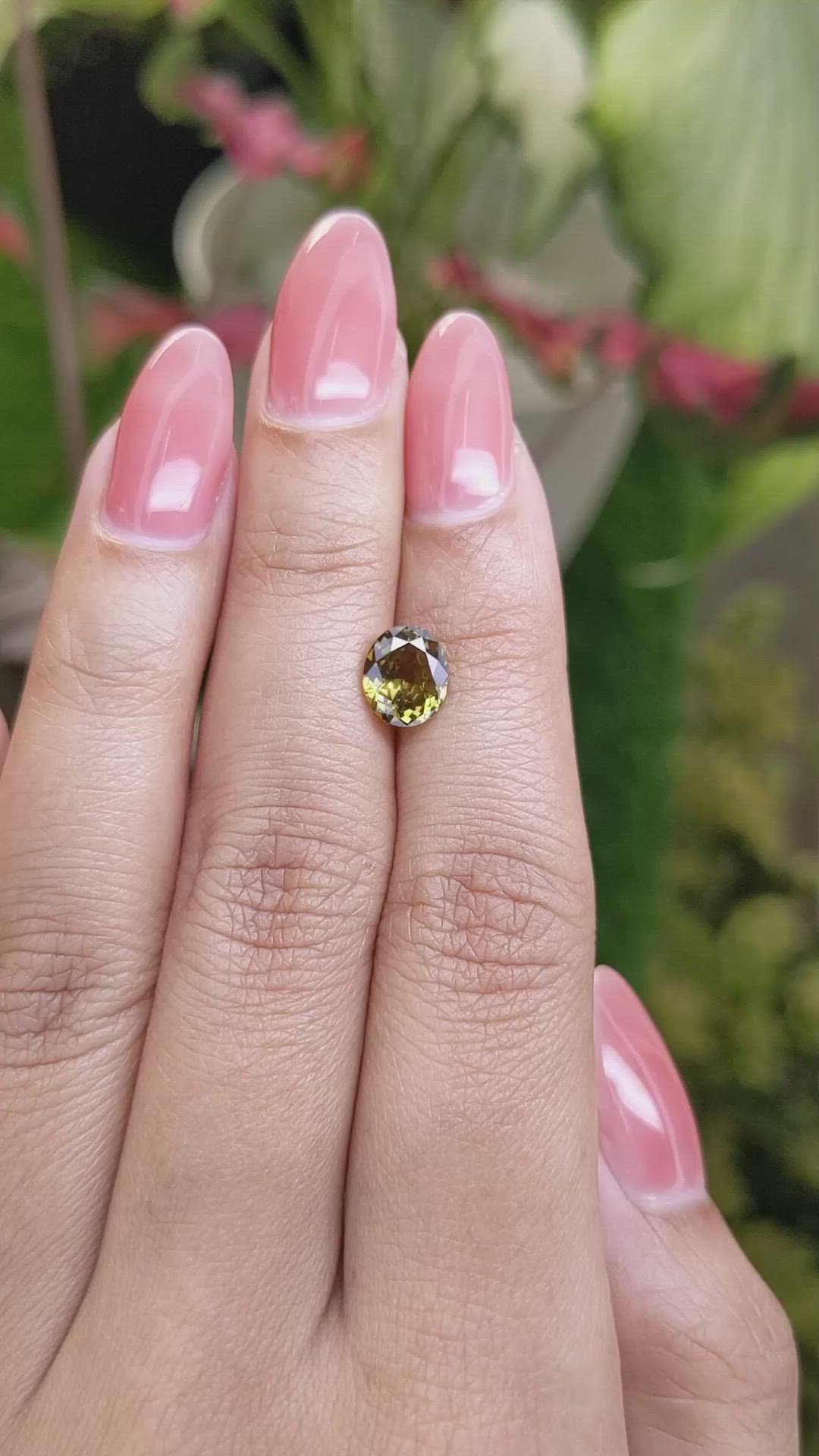 1.62 Ct. Greenish Brown Demantoid Garnet from Madagascar Size Video