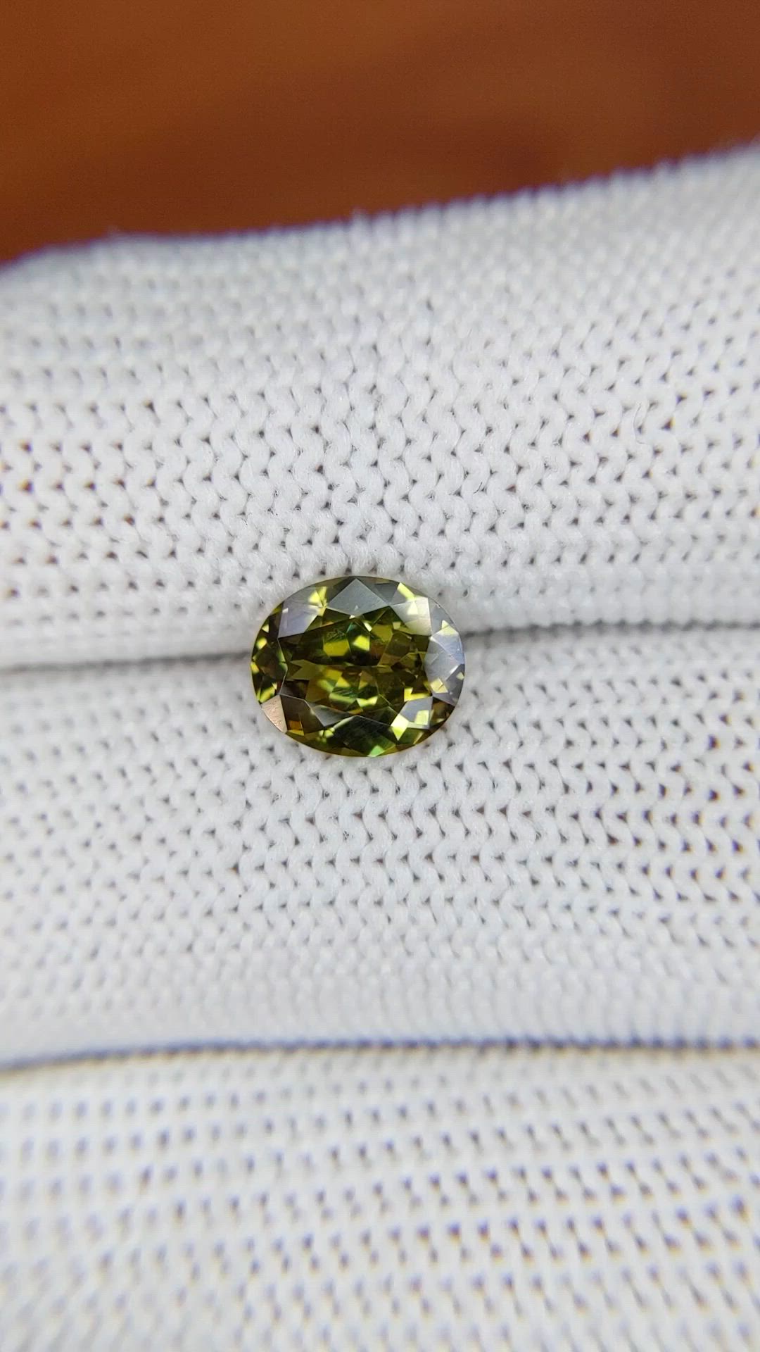 1.62 Ct. Brownish Green Demantoid Garnet from Madagascar Size Video