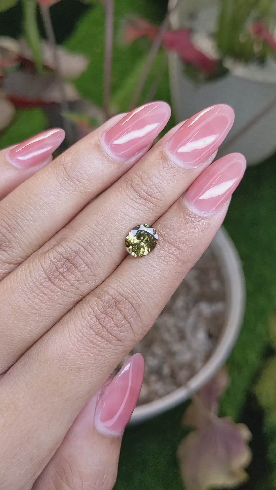 1.62 Ct. Brownish Green Demantoid Garnet from Madagascar Size Video