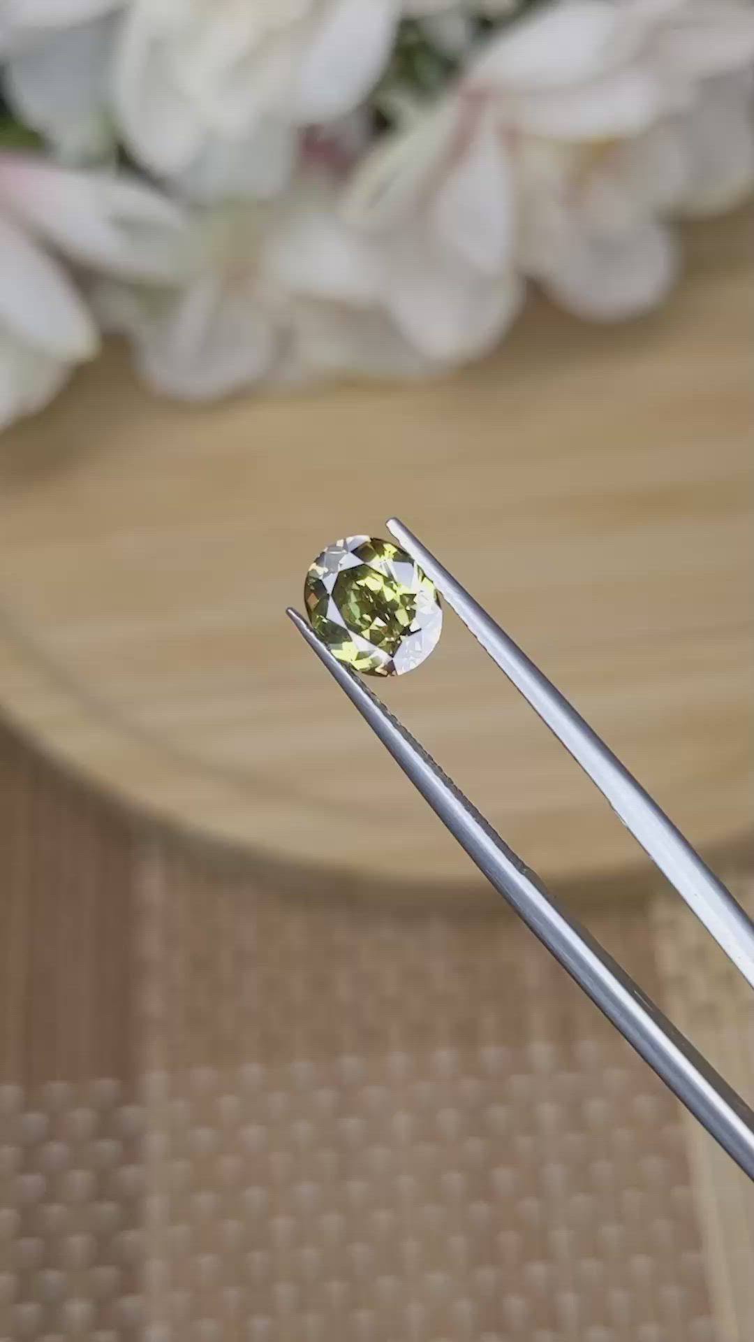 1.62 Ct. Brownish Green Demantoid Garnet from Madagascar Size Video
