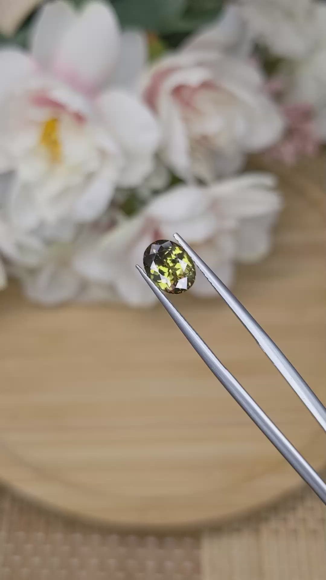 1.97 Ct. Greenish Brown Demantoid Garnet from Madagascar Size Video