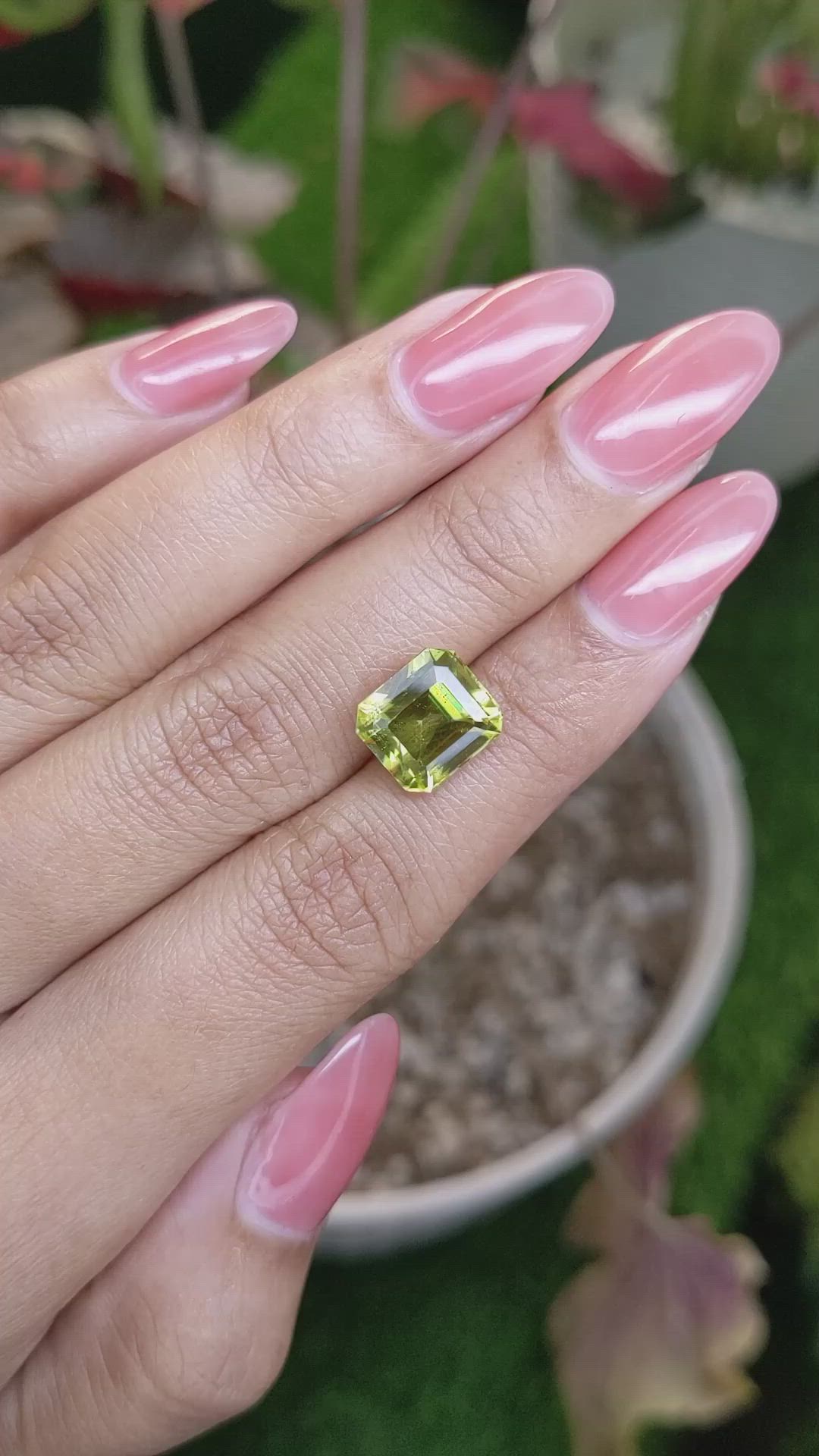 5.48 Ct. Yellowish Green Sphene (Titanite) from Madagascar Size Video