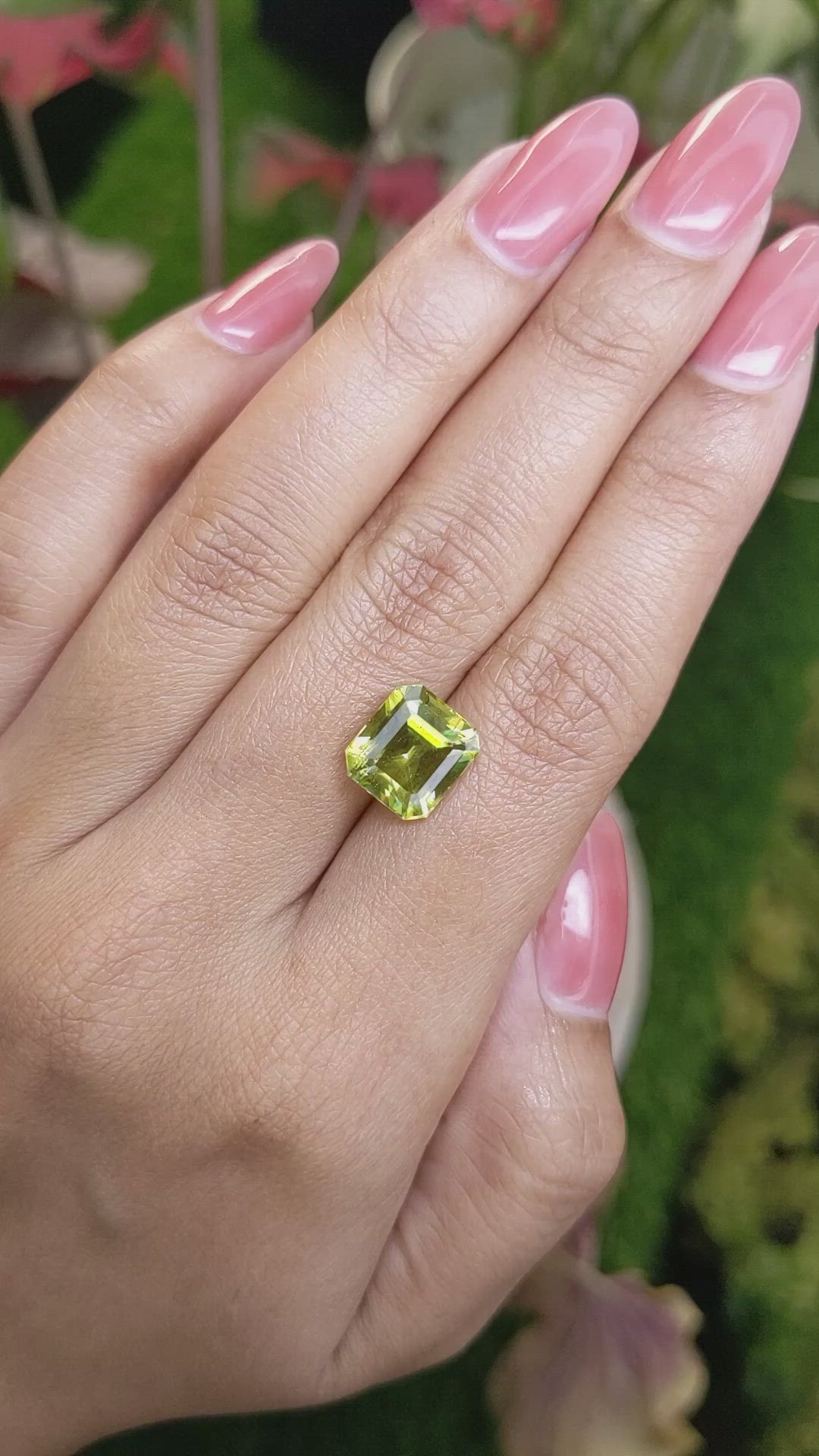 5.48 Ct. Yellowish Green Sphene (Titanite) from Madagascar Size Video