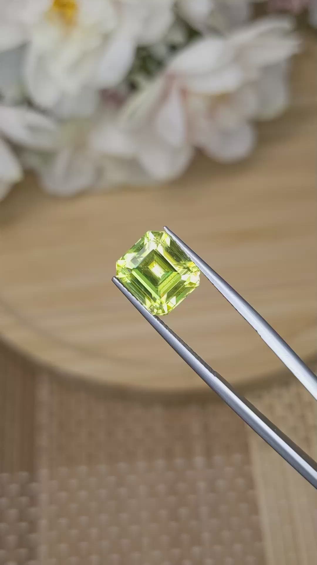 5.48 Ct. Yellowish Green Sphene (Titanite) from Madagascar Size Video