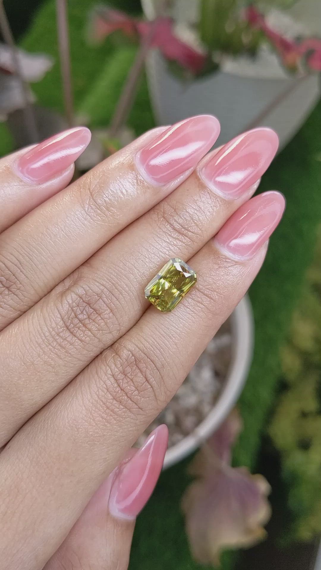 3.23 Ct. Greenish Brown Sphene (Titanite) from Madagascar Size Video