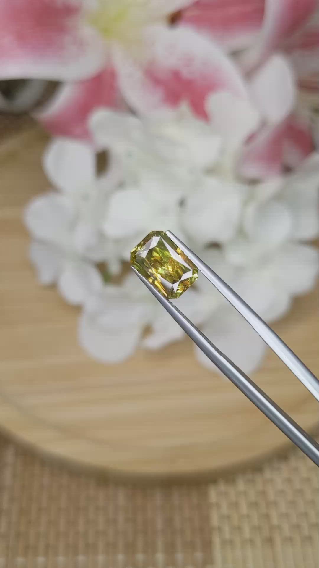 3.23 Ct. Greenish Brown Sphene (Titanite) from Madagascar Size Video