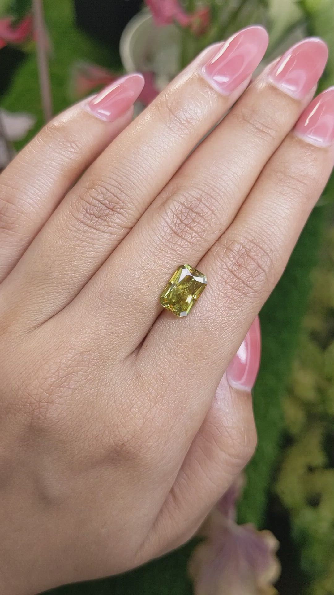 3.23 Ct. Greenish Brown Sphene (Titanite) from Madagascar Size Video