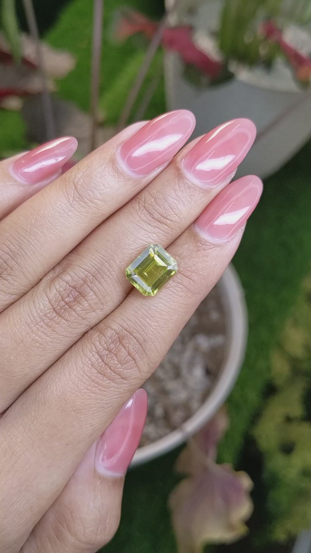 4.68 Ct. Yellowish Green Sphene (Titanite) from Madagascar Size Video