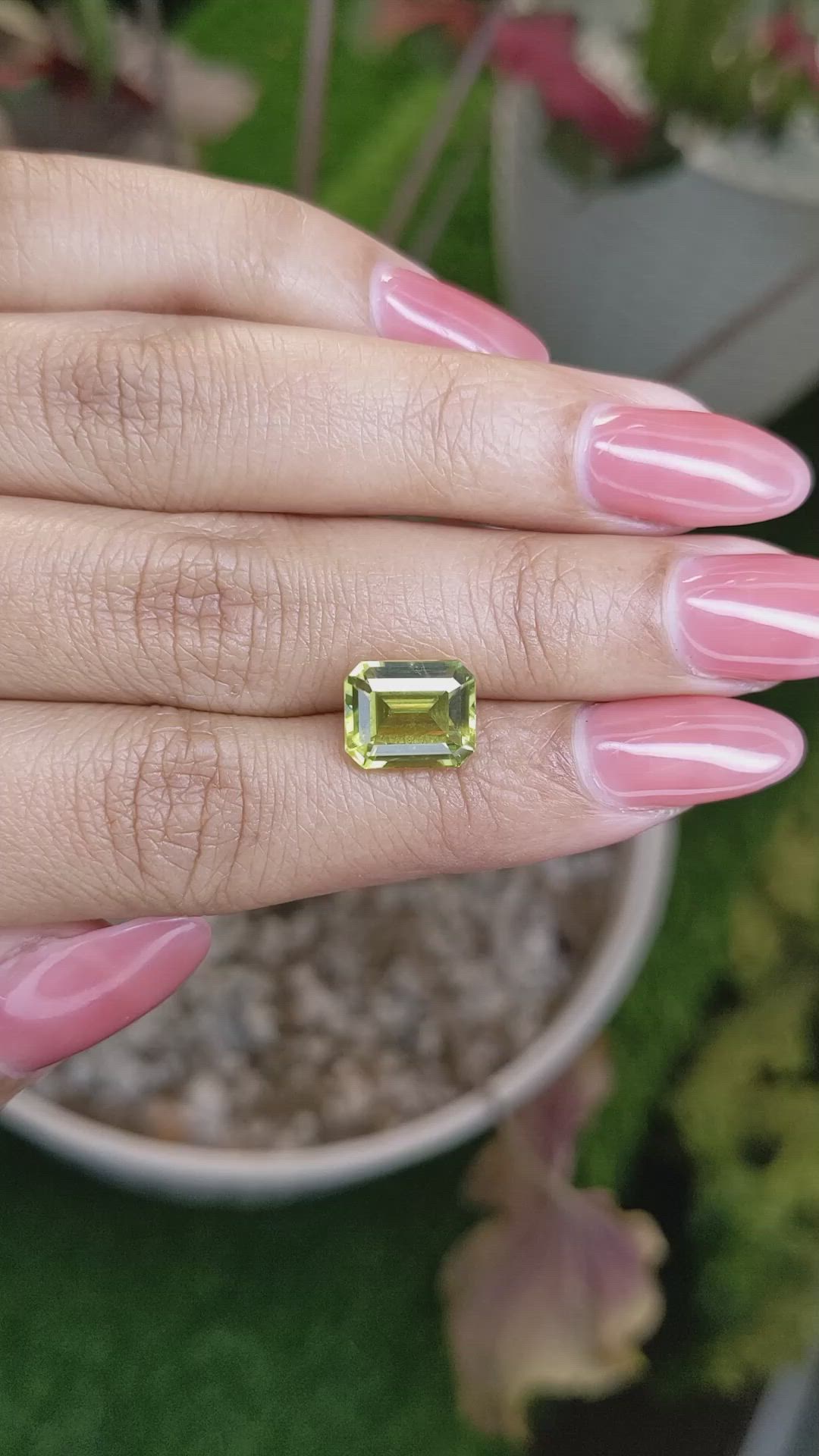 4.68 Ct. Yellowish Green Sphene (Titanite) from Madagascar Size Video