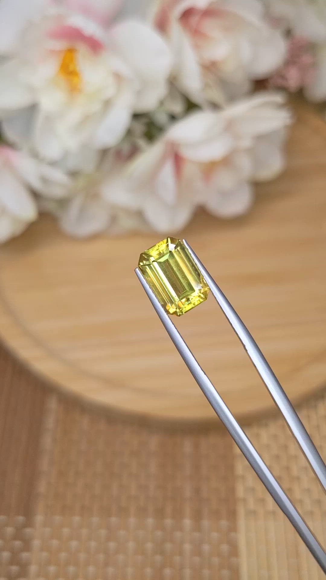 4.77 Ct. Yellowish Brown Sphene (Titanite) from Madagascar Size Video