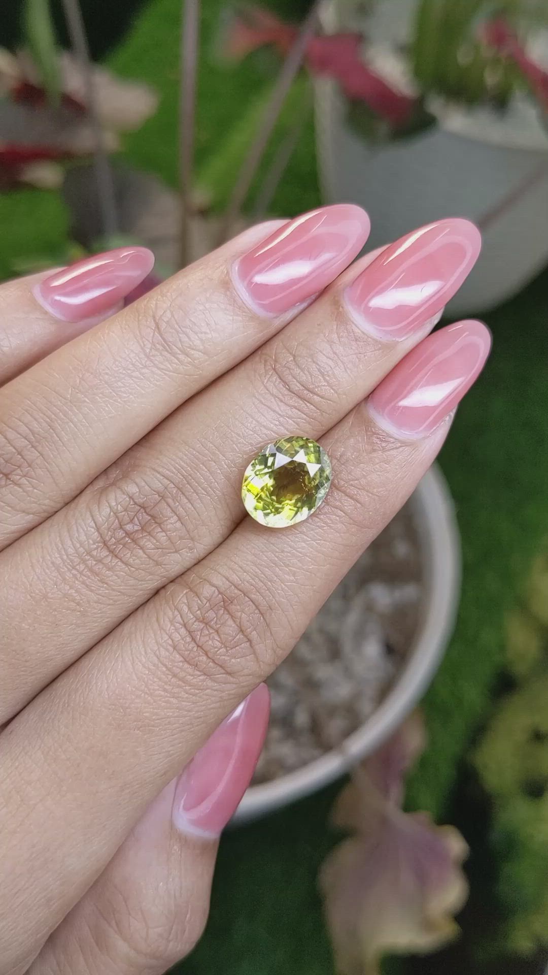 5.12 Ct. Yellowish Green Sphene (Titanite) from Madagascar Size Video