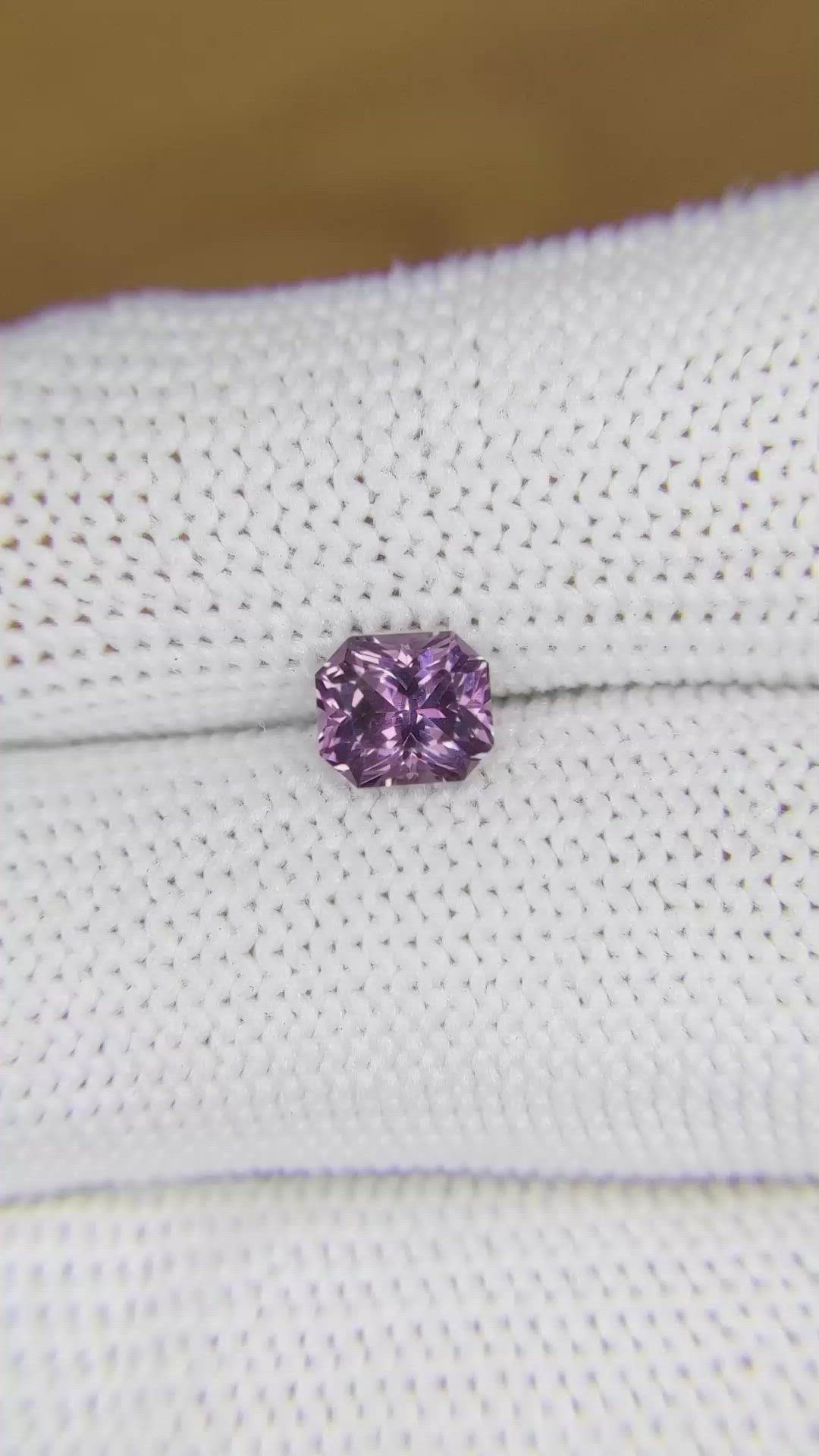 1.02 Ct. Purplish Pink Spinel from Ceylon (Sri Lanka) Size Video
