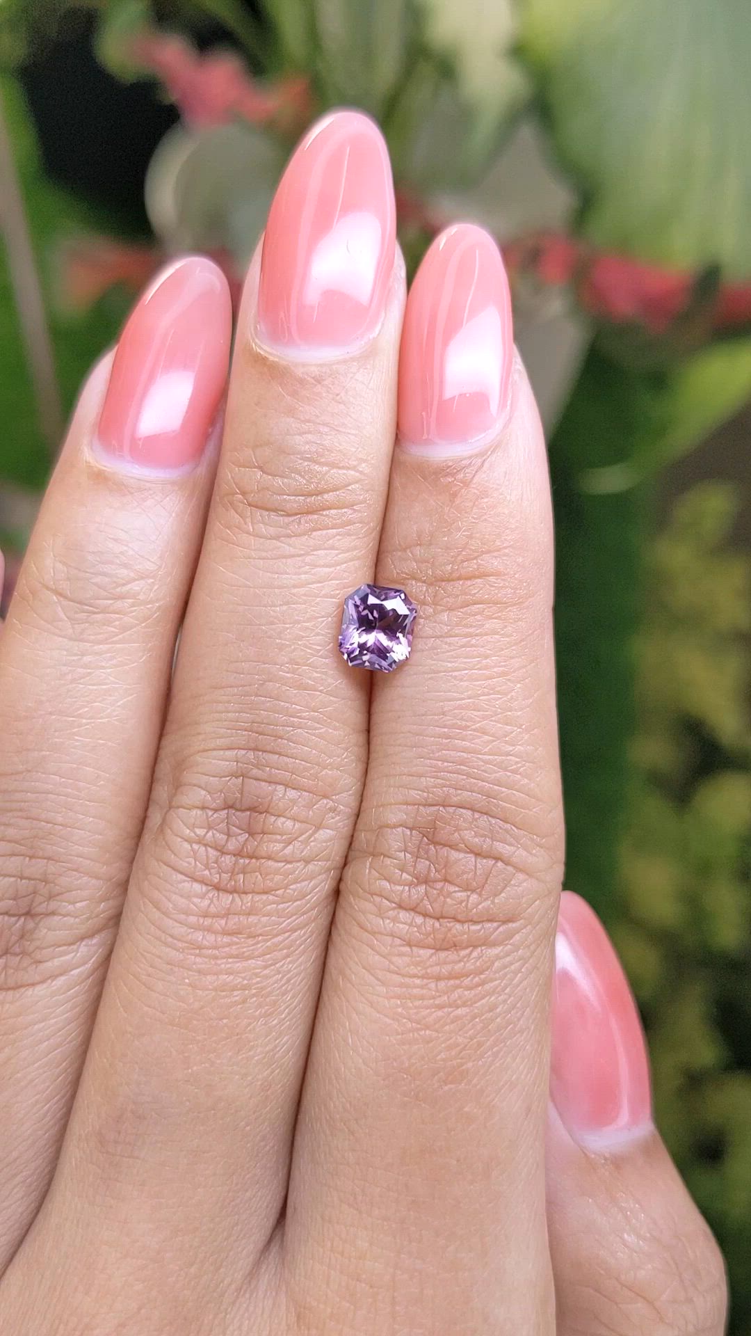 1.02 Ct. Purplish Pink Spinel from Ceylon (Sri Lanka) Size Video