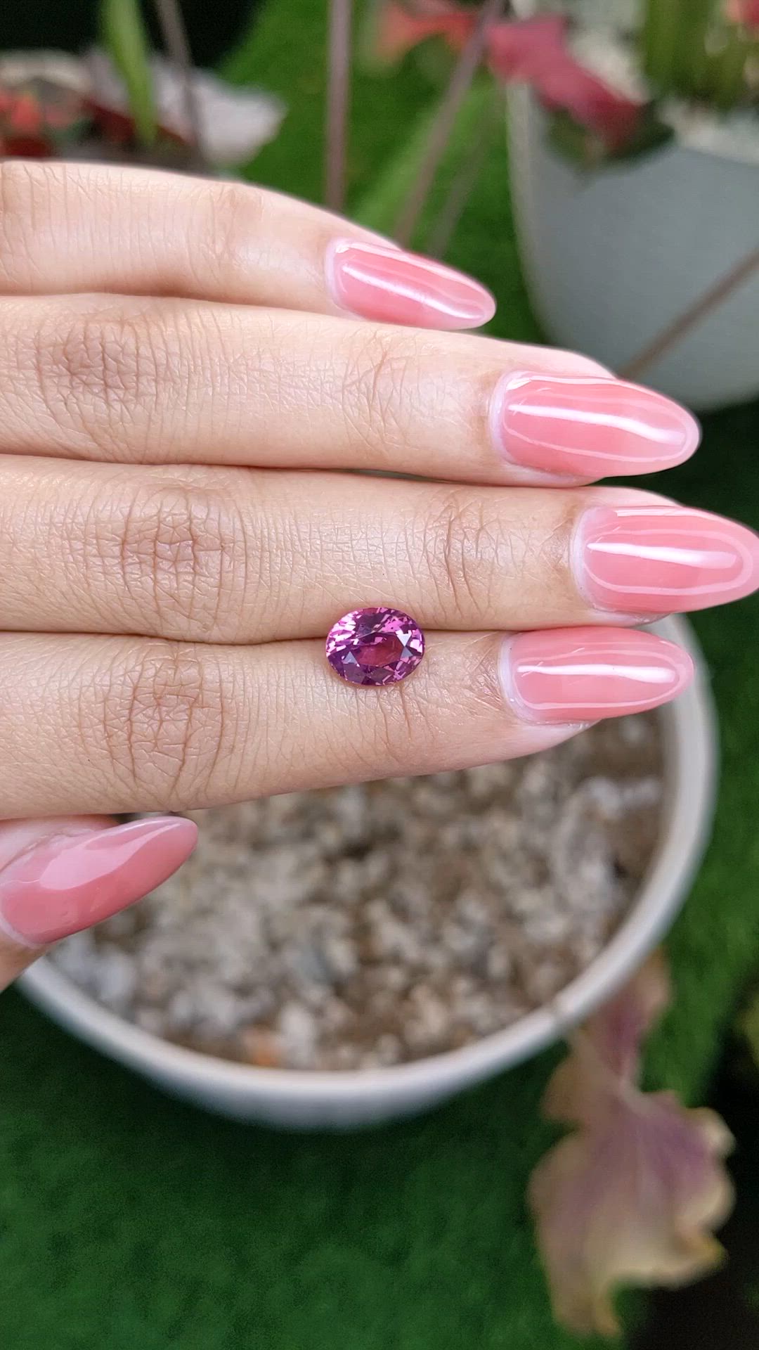 2.49 Ct. Purplish Pink Spinel from Ceylon (Sri Lanka) Size Video