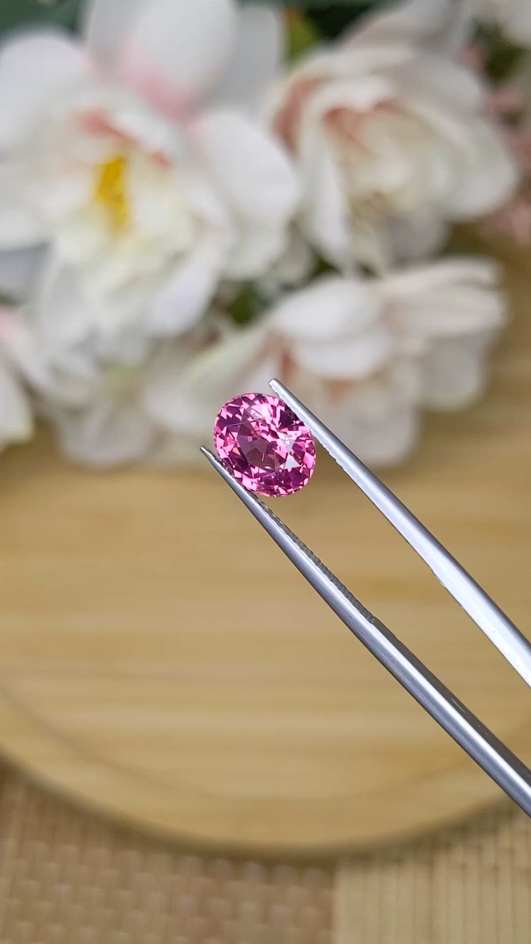 2.49 Ct. Purplish Pink Spinel from Ceylon (Sri Lanka) Size Video
