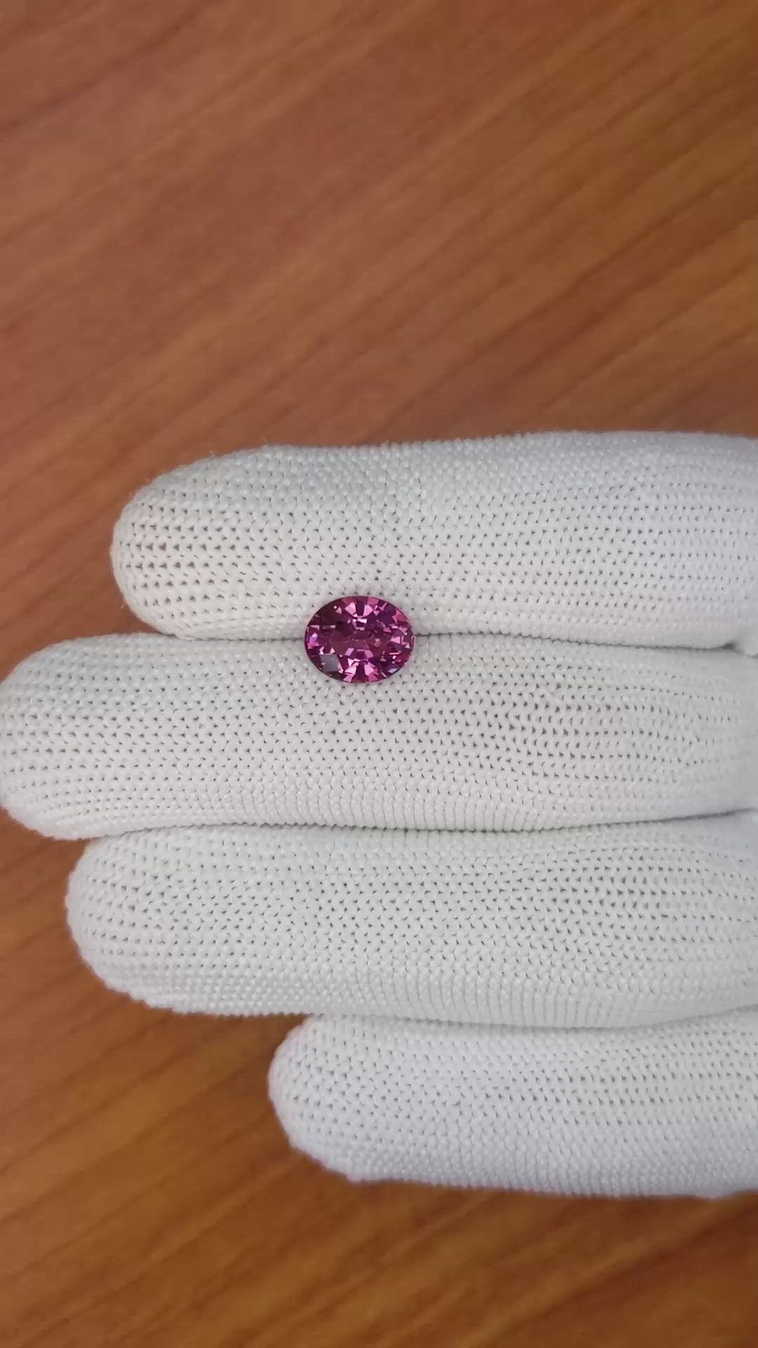 2.49 Ct. Purplish Pink Spinel from Ceylon (Sri Lanka) Size Video