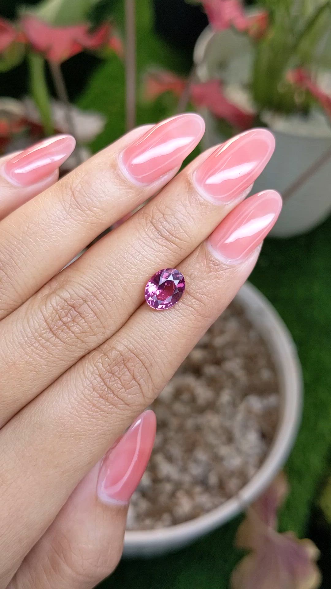 2.49 Ct. Purplish Pink Spinel from Ceylon (Sri Lanka) Size Video