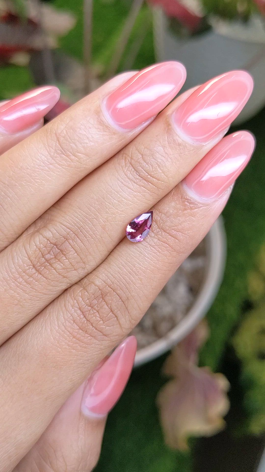 0.68 Ct. Pink Spinel from Ceylon (Sri Lanka) Size Video