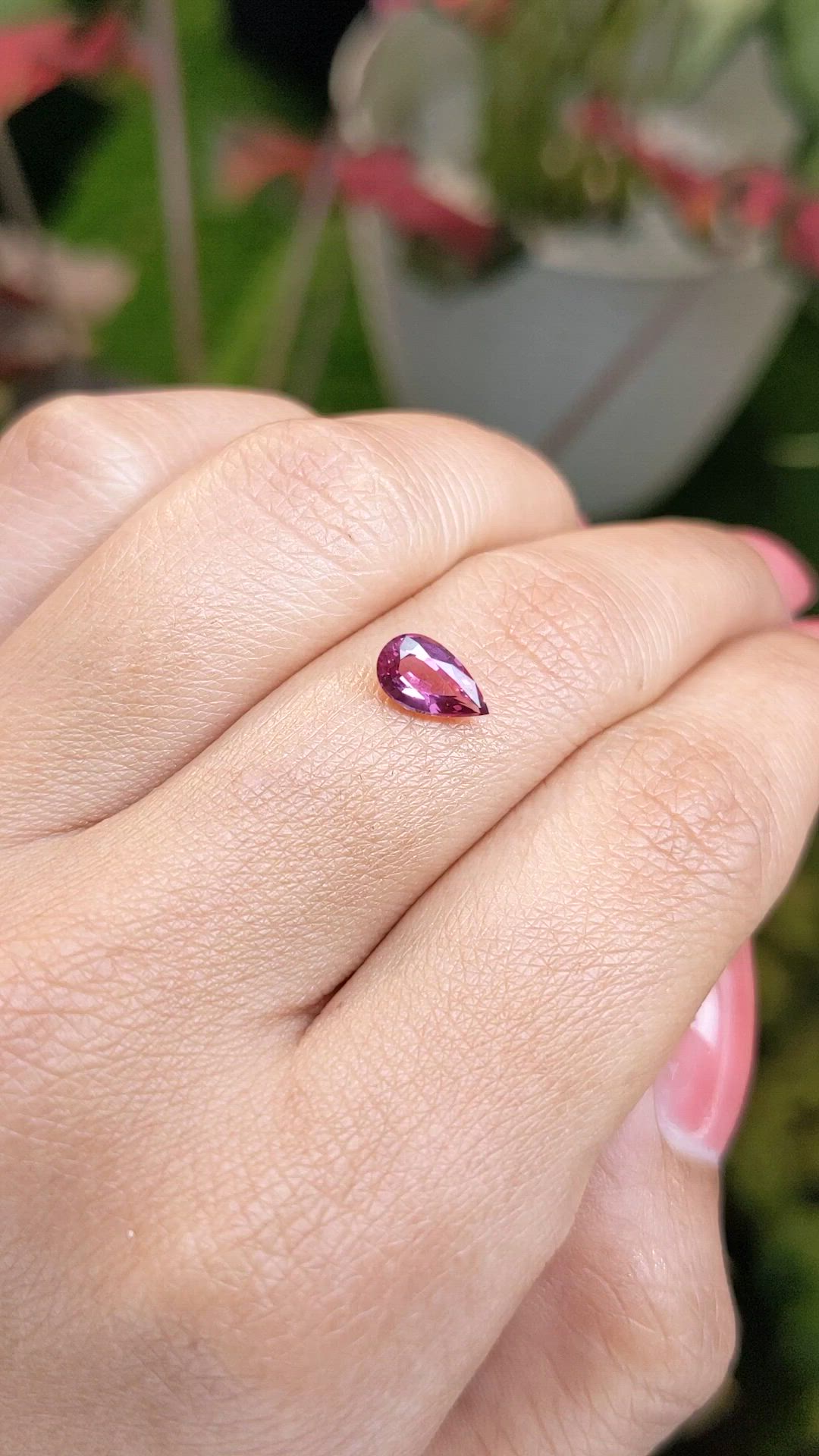 0.68 Ct. Pink Spinel from Ceylon (Sri Lanka) Size Video