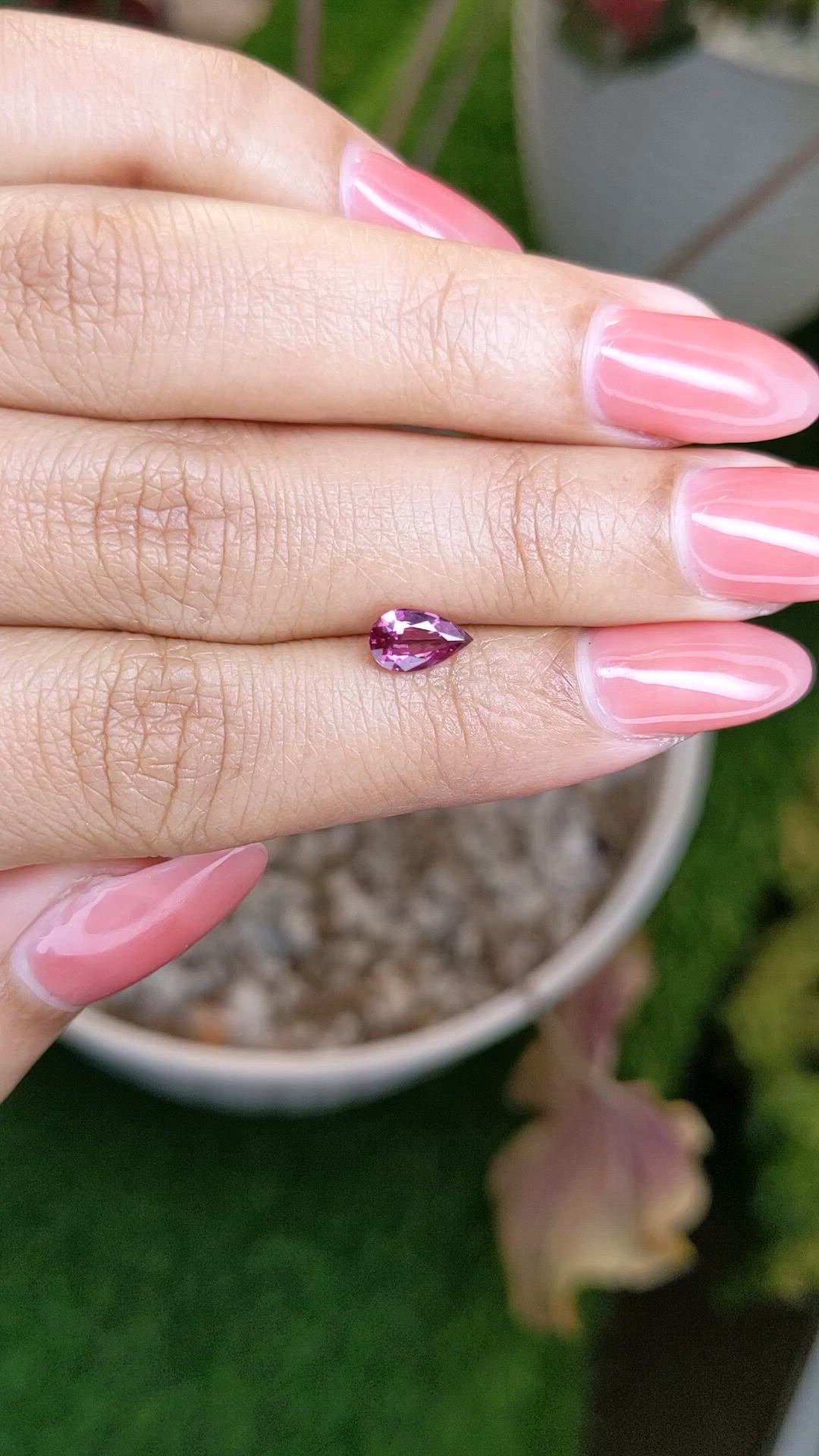 0.68 Ct. Pink Spinel from Ceylon (Sri Lanka) Size Video