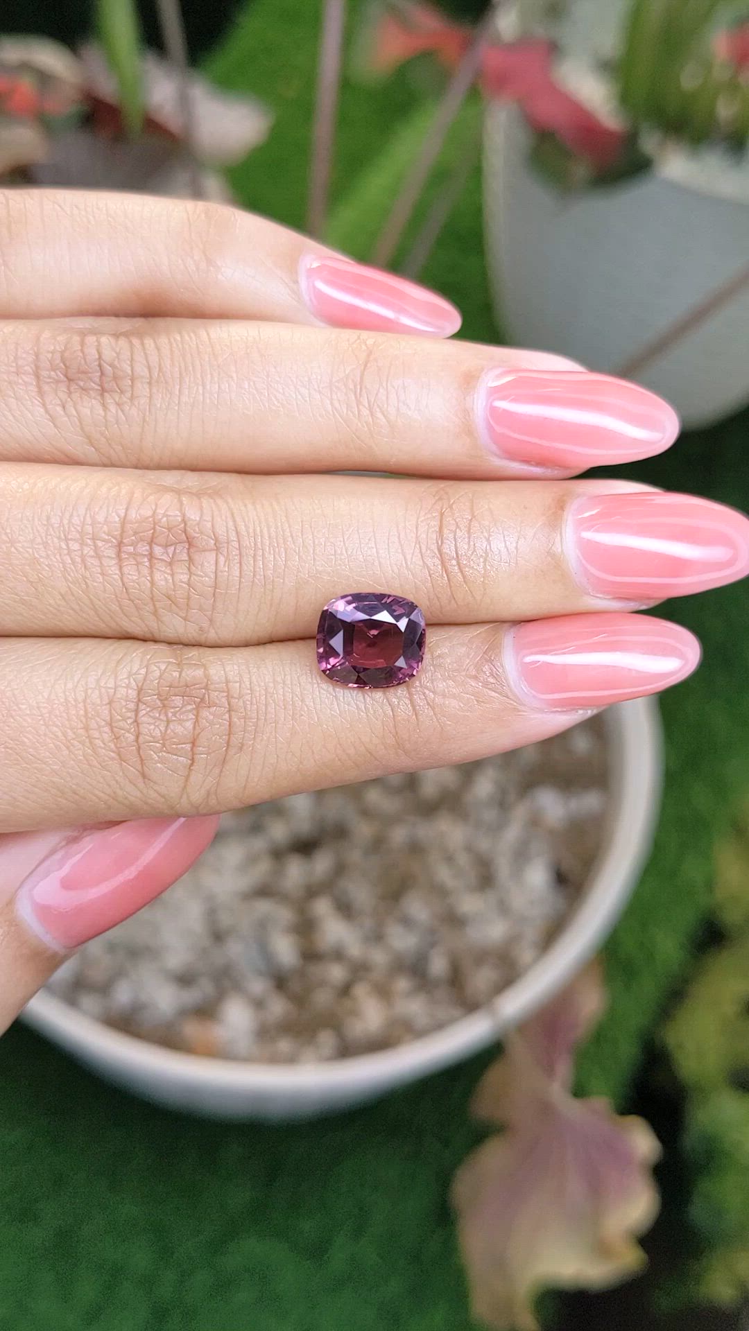 3.74 Ct. Pink Spinel from Ceylon (Sri Lanka) Size Video
