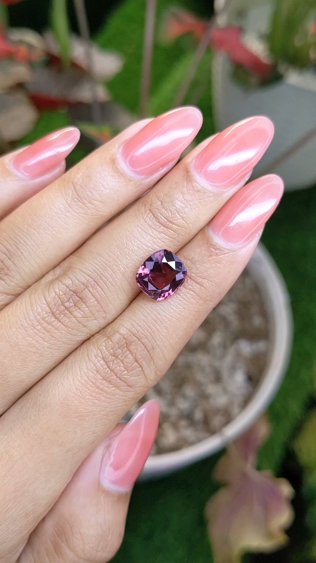 3.74 Ct. Pink Spinel from Ceylon (Sri Lanka) Size Video